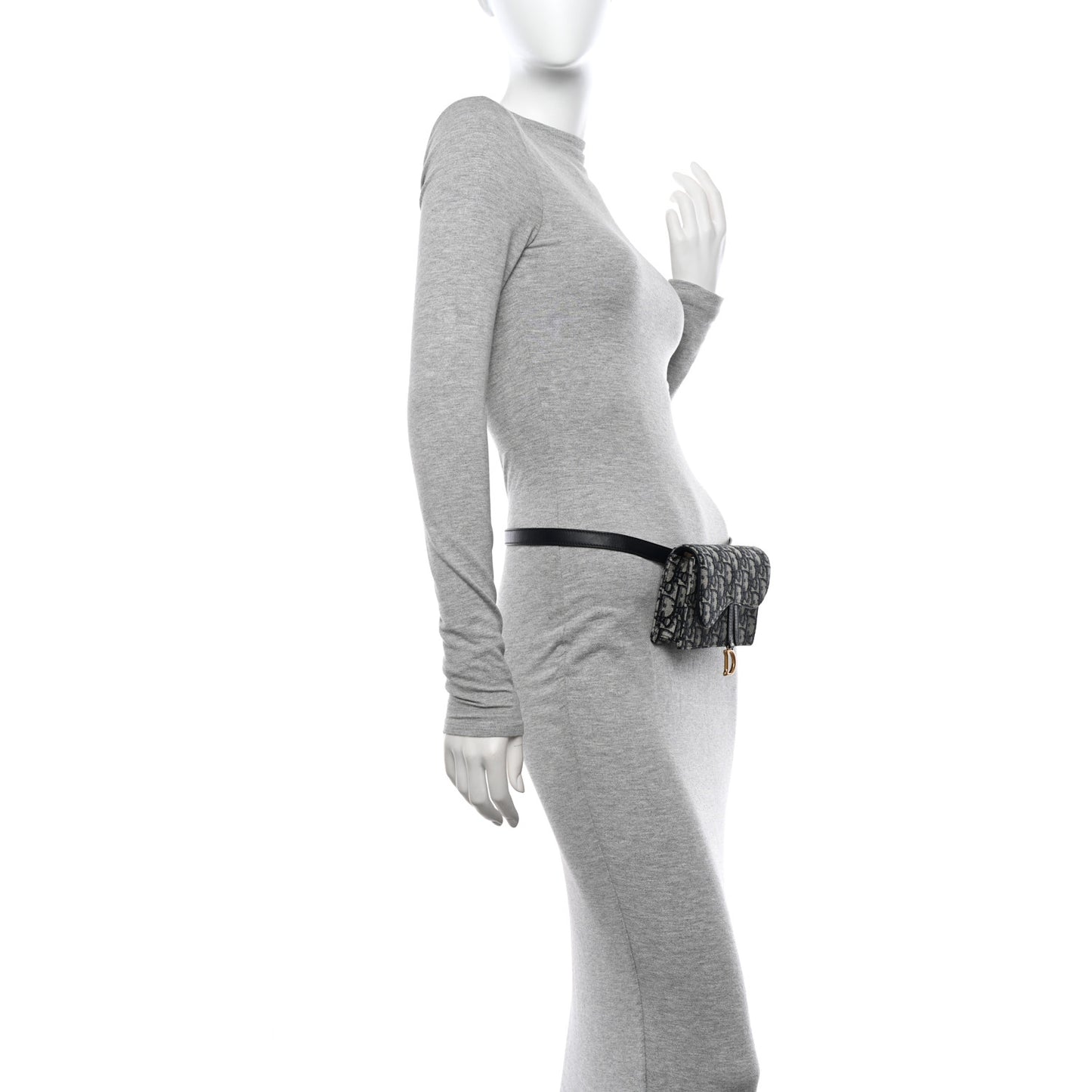 Oblique Saddle Belt Bag Blue