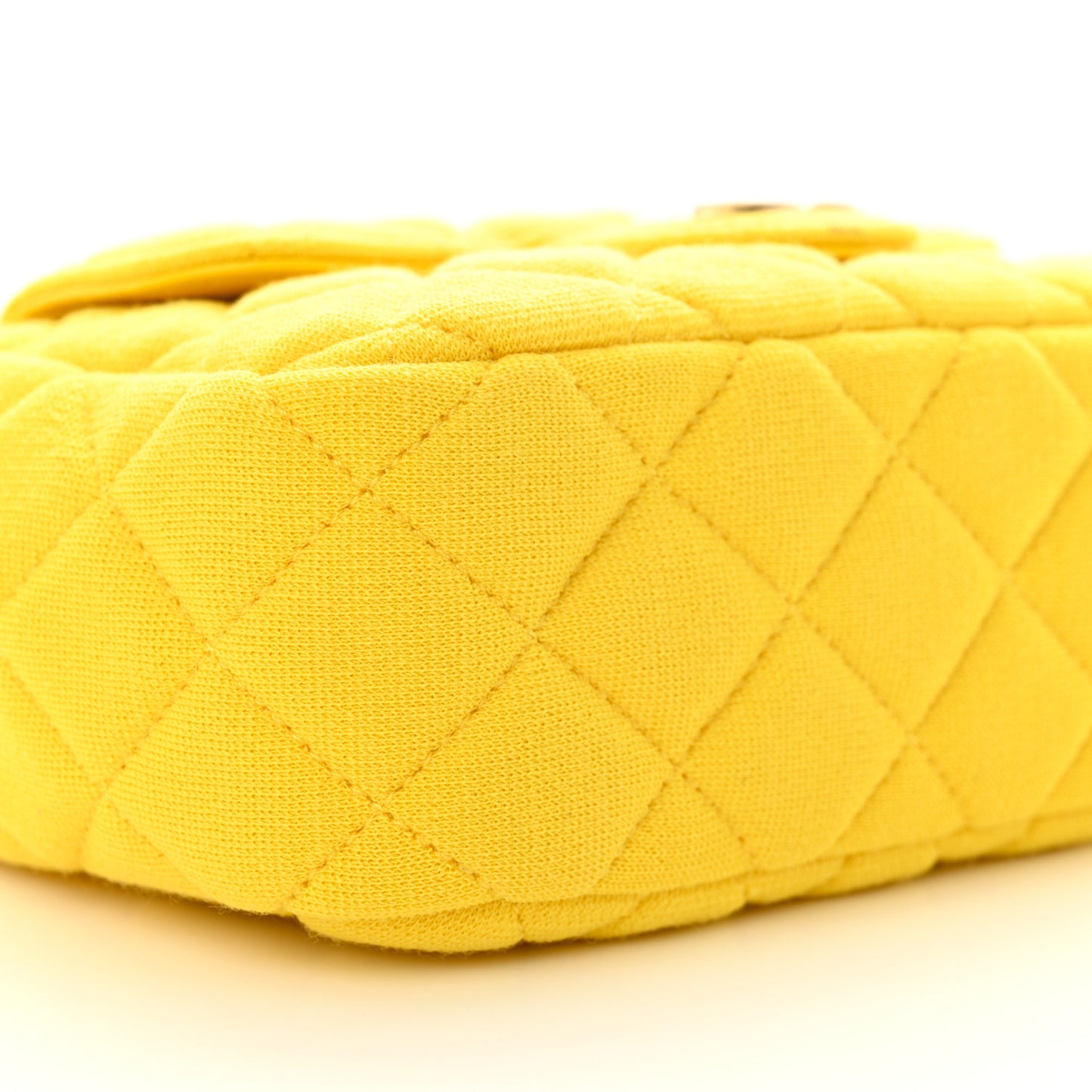 Jersey Quilted Small Wavy CC Hobo Yellow