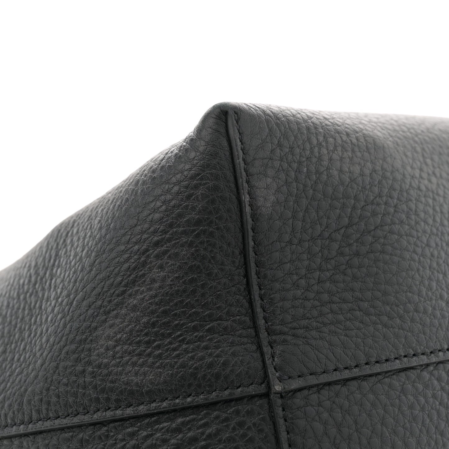 Grained Calfskin Medium N/S Park Tote Black