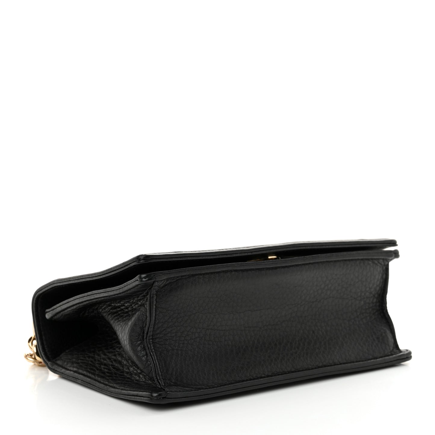 Grained Calfskin Small Diorama Flap Bag Black