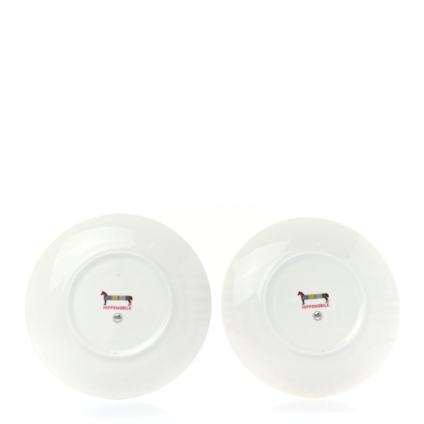 Porcelain Hippomobile Dessert Plate Set of 2