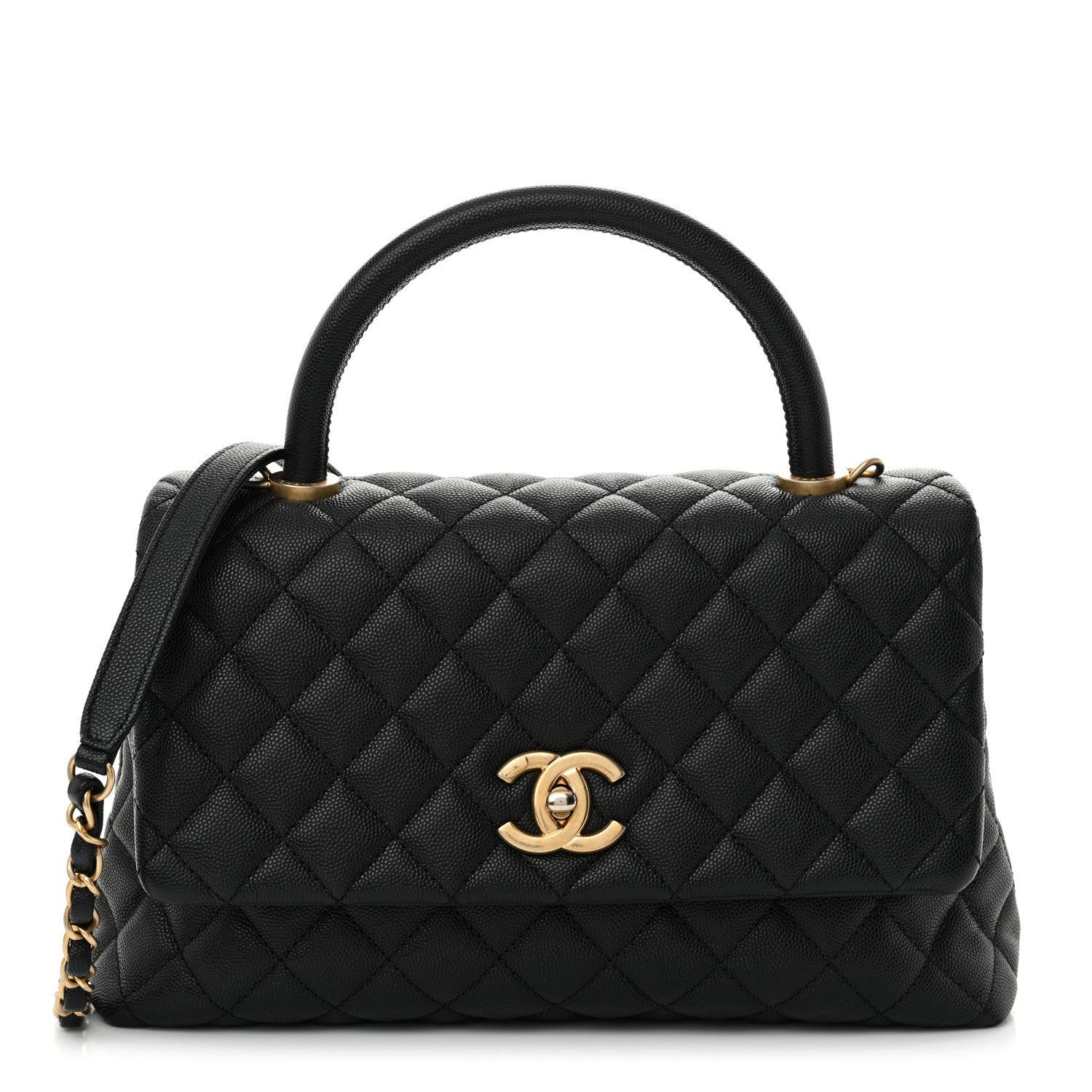 Chanel Caviar Quilted Small Coco Handle Flap Black 1 of 11