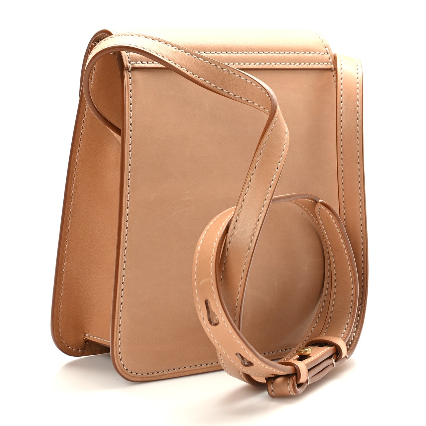 Smooth Calfskin North South Kaia Satchel Vintage Brown