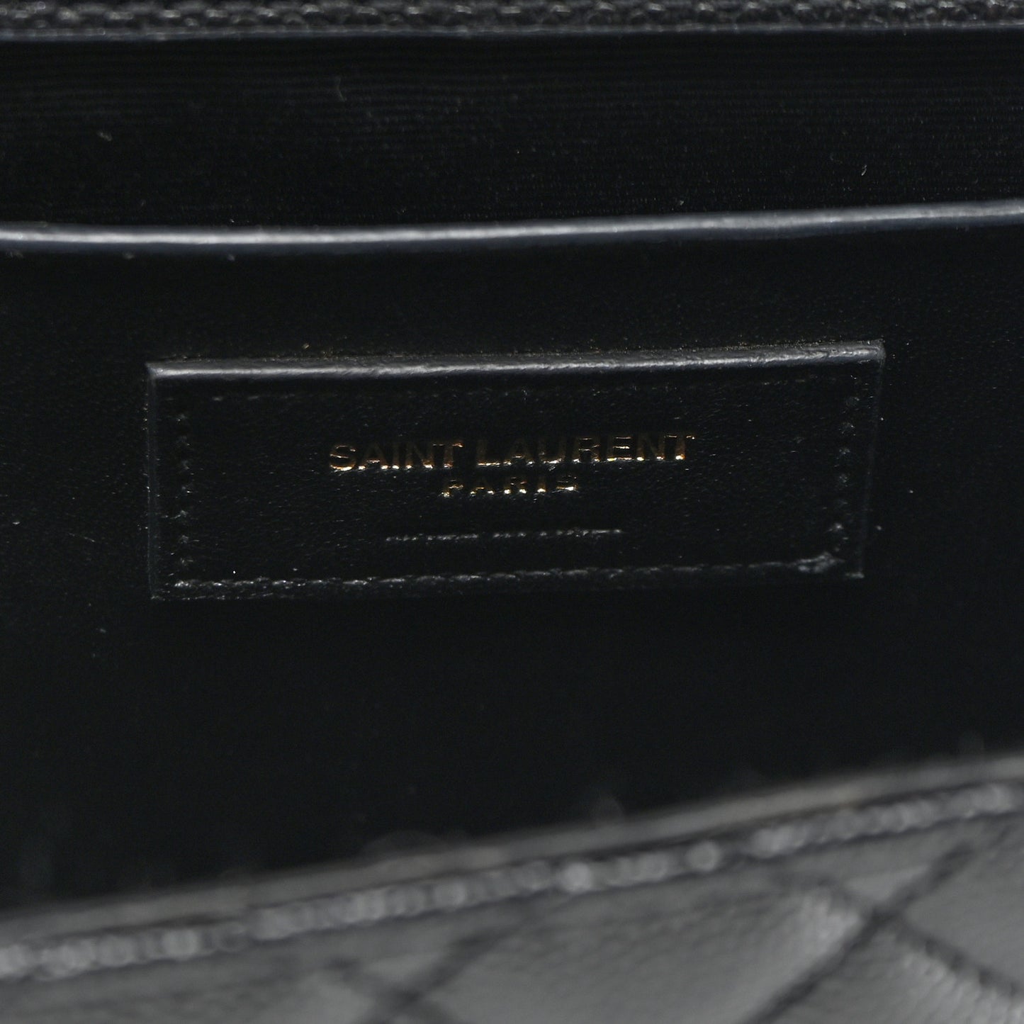 Grain De Poudre Textured Mixed Matelasse Triquilt Medium Monogram Satchel Black
