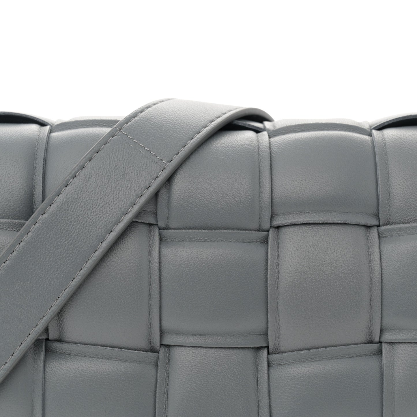 Nappa Maxi Intreccio Small Padded Cassette Crossbody Thunder