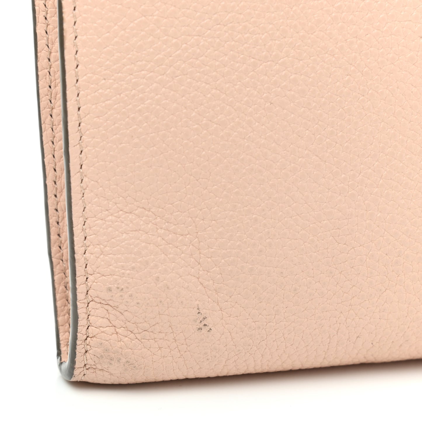 Grained Calfskin Joe Clutch Cement Pink