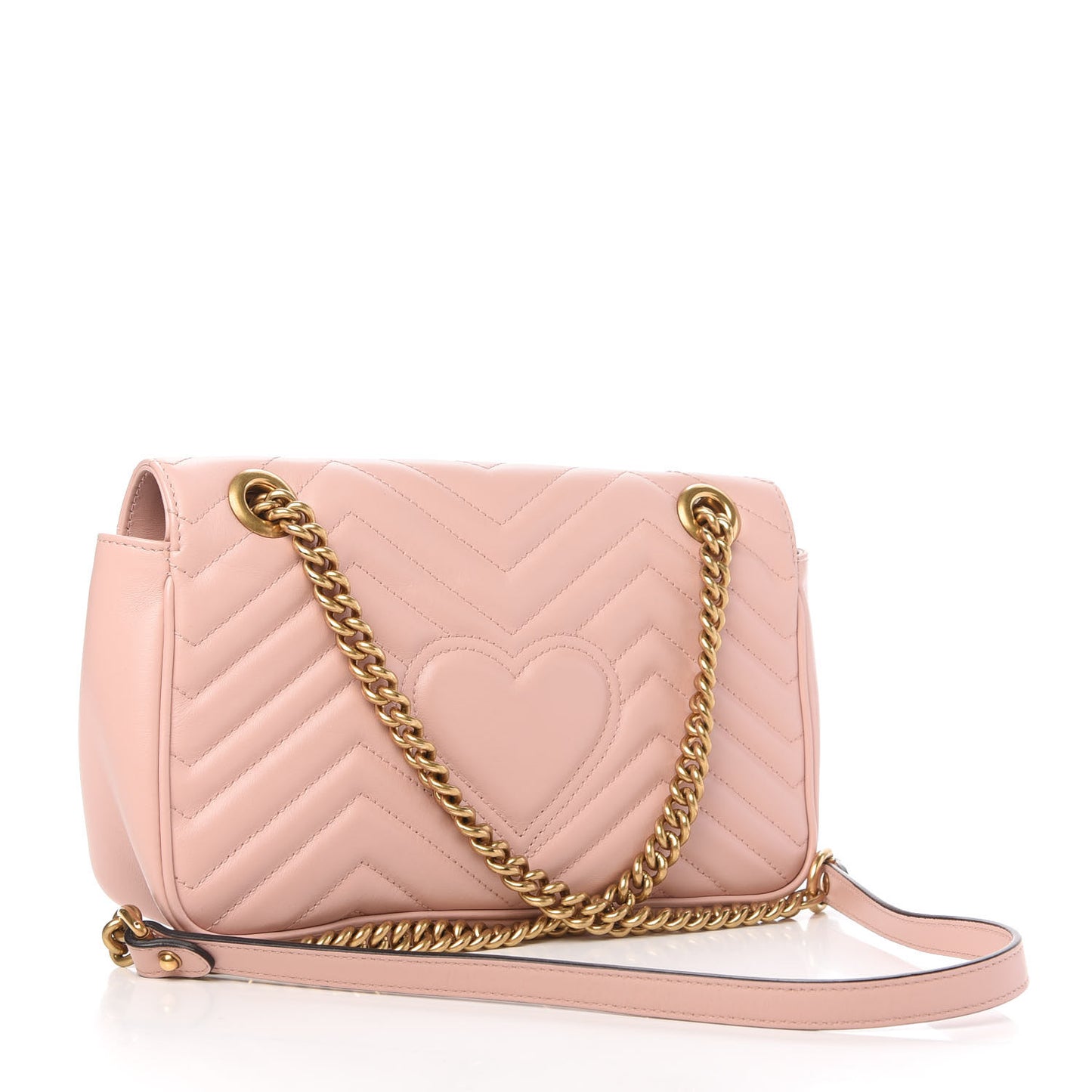 Calfskin Matelasse Small GG Marmont Shoulder Bag Perfect Pink