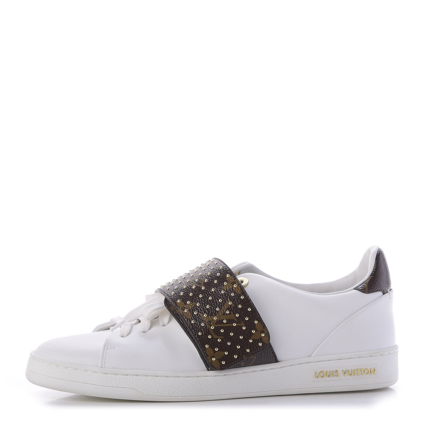 Calfskin Monogram Frontrow Sneaker 38.5 White