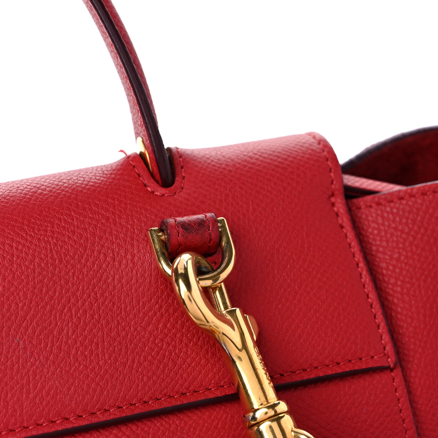 Grained Calfskin Mini Belt Bag Coquelicot