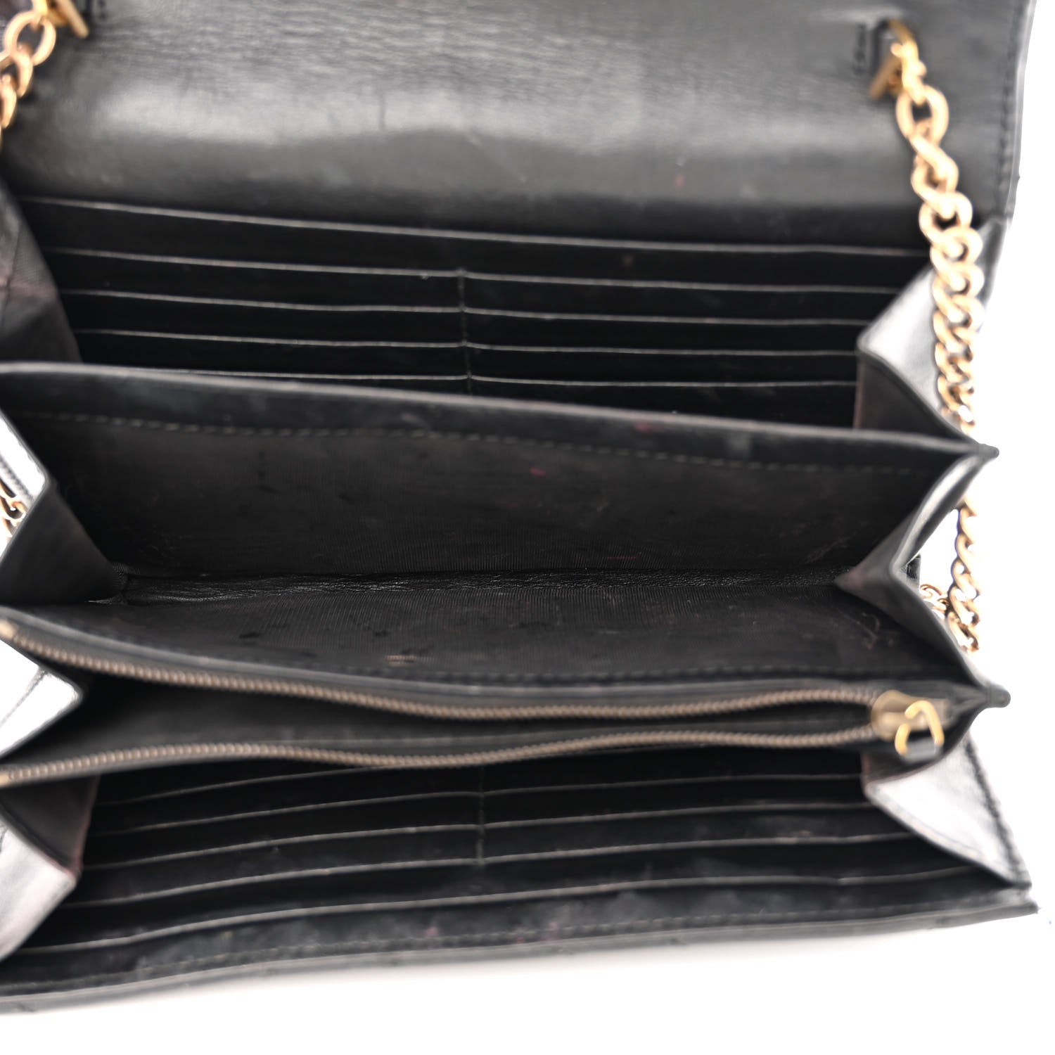 Gucci Calfskin Matelasse GG Marmont Chain Wallet Black 5 of 22