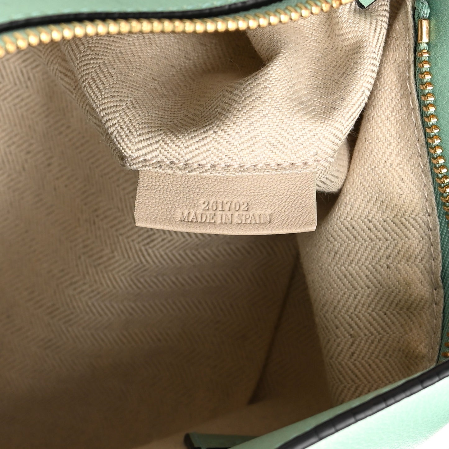 Calfskin Medium Puzzle Bag Sea Water Green