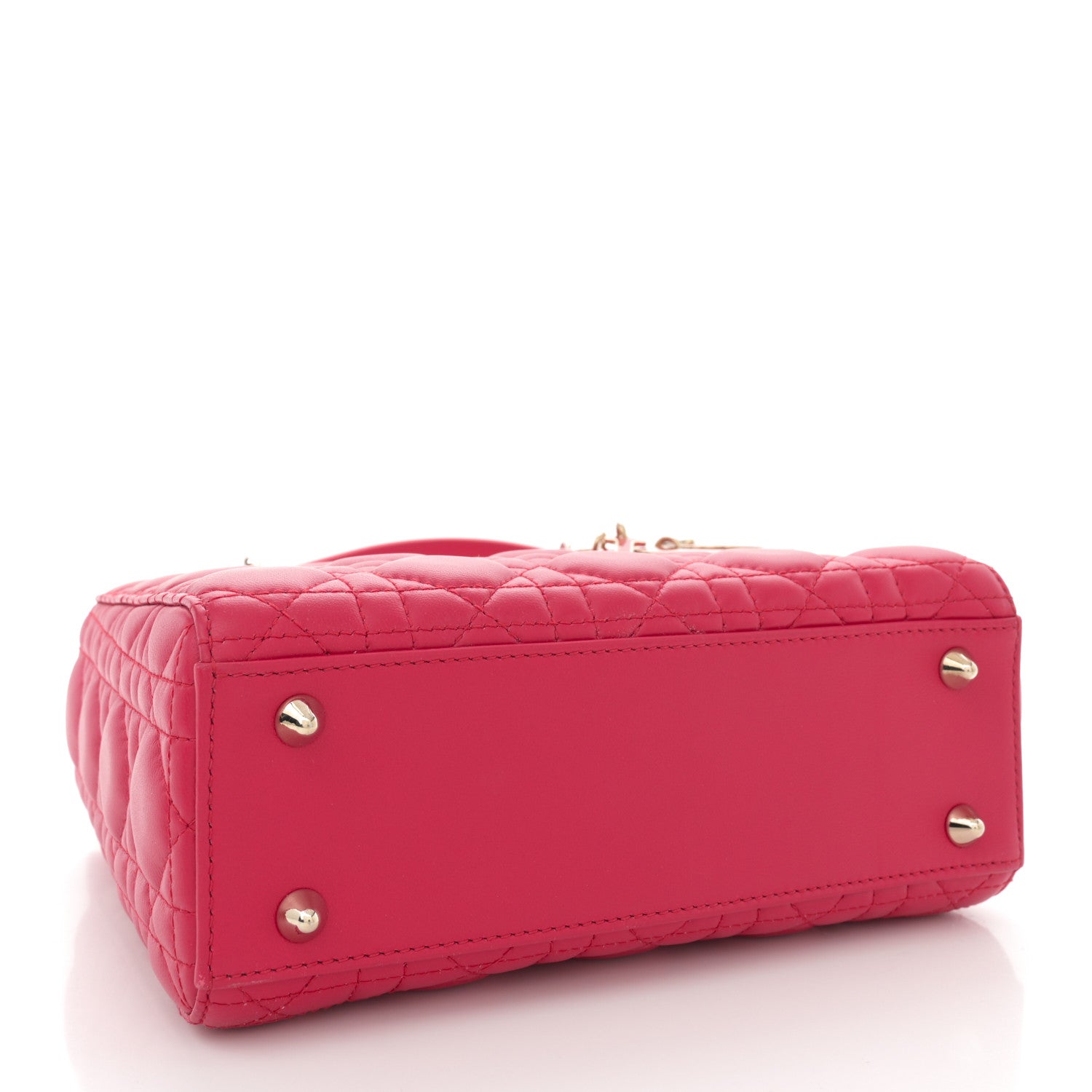 Christian Dior Lambskin Cannage Small My ABCDior Lady Dior Fuchsia 4 of 12