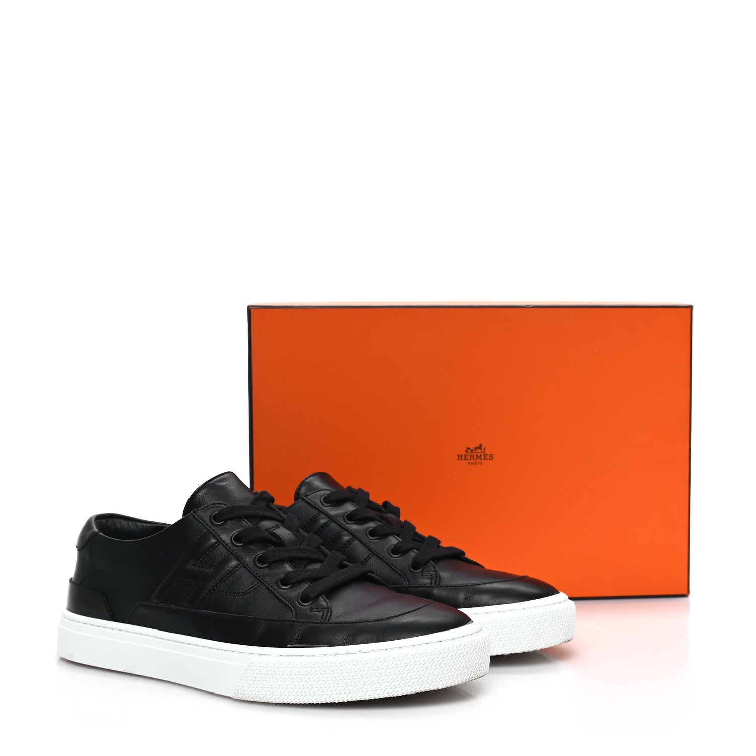 Hermes Calfskin Deep Sneakers 39 Black 10 of 10
