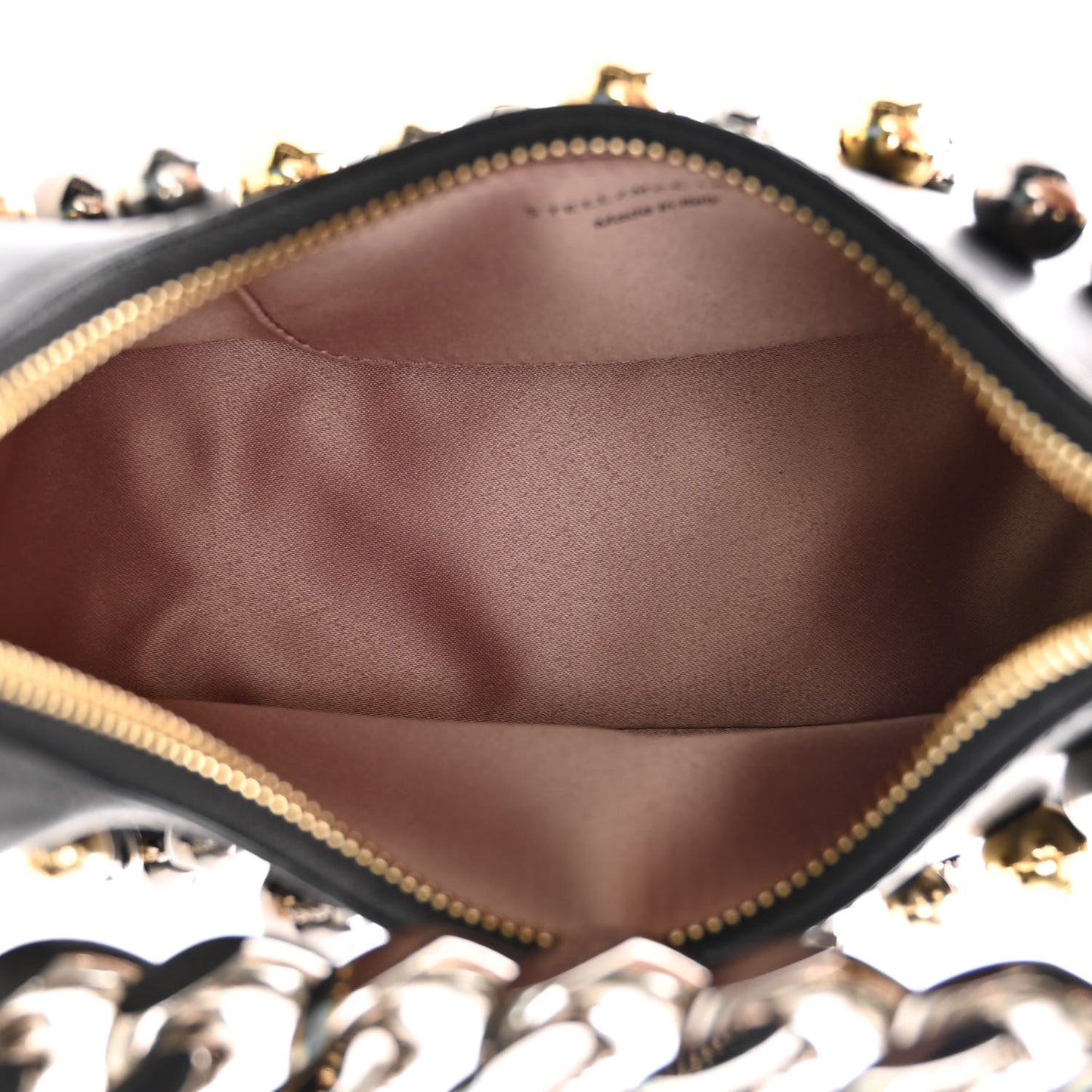 Eco Alter Nappa Mini Chunky Studs Frayme Shoulder Bag Black