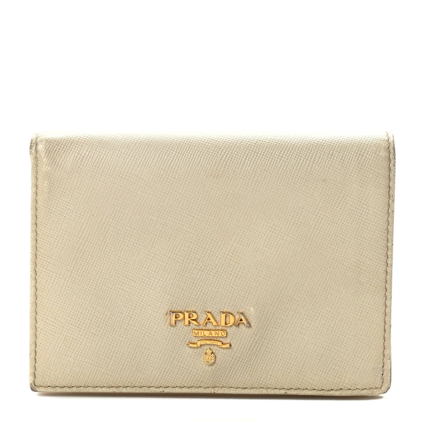 Saffiano Metal Bi-Fold Wallet Cera