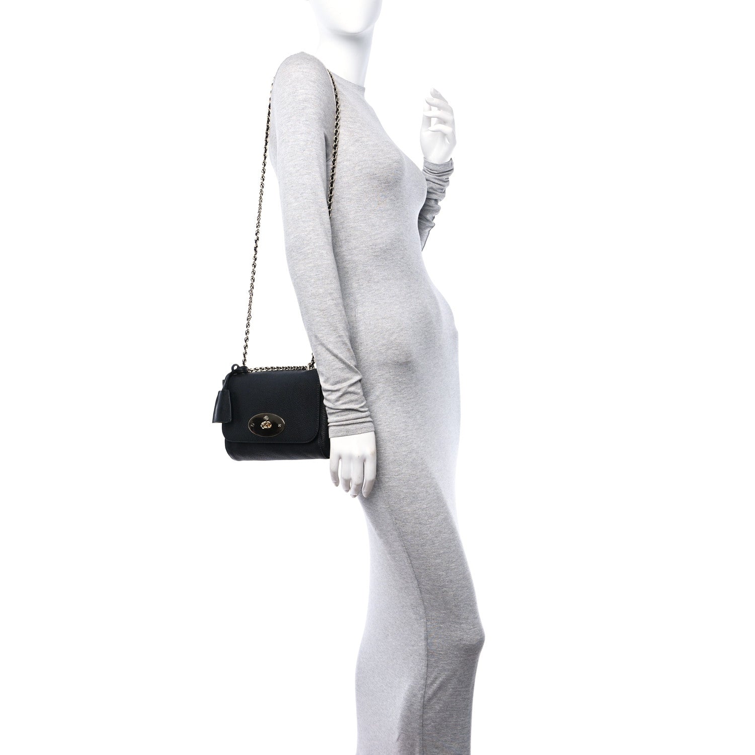 Mulberry Glossy Goatskin Small Lily Flap Black 2 of 9