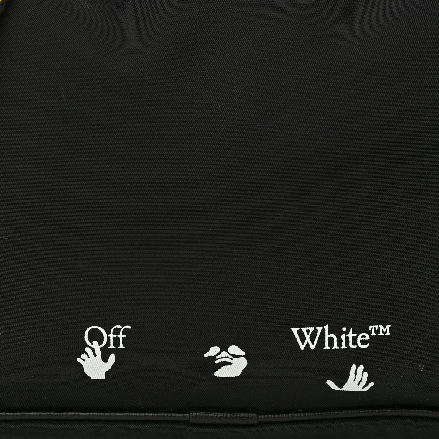 Nylon Logo Print Crossbody Bag Black
