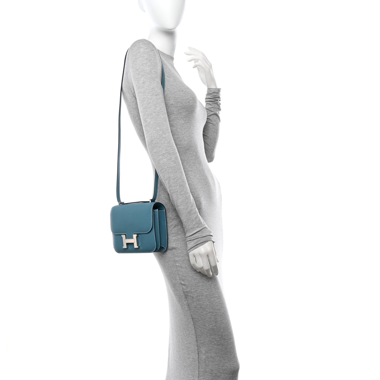 Hermes Epsom Constance 18 New Blue Jean 2 of 12