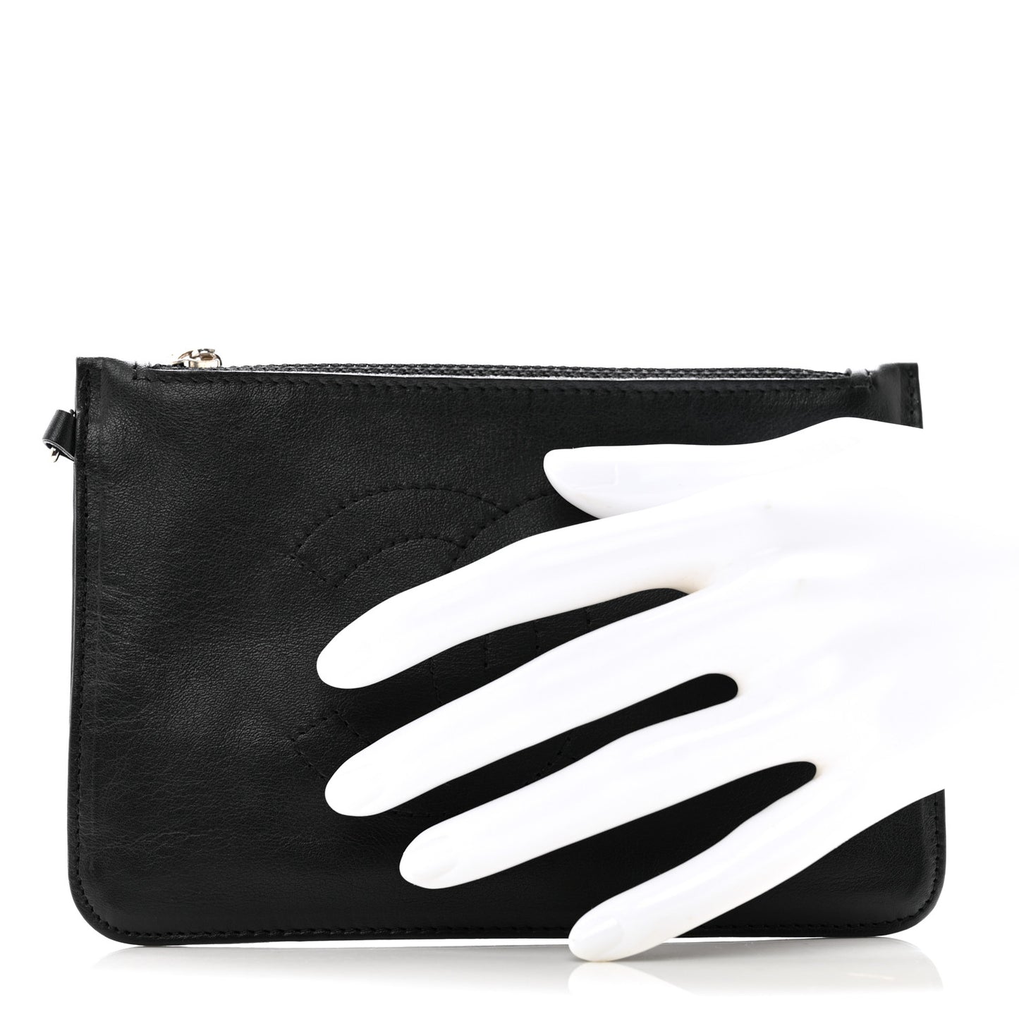 Calfskin CC Small Cosmetic Case Black