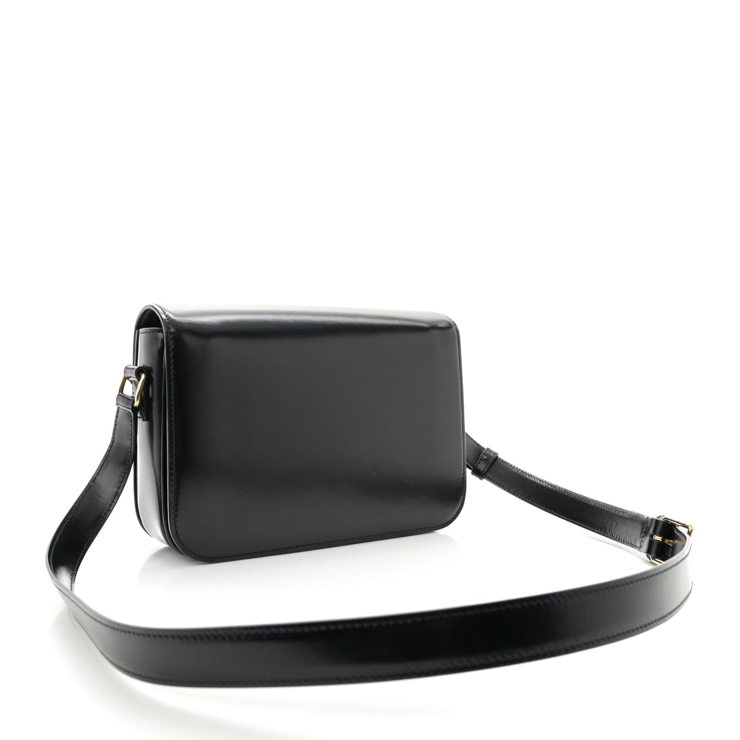 Shiny Calfskin Medium Triomphe Black