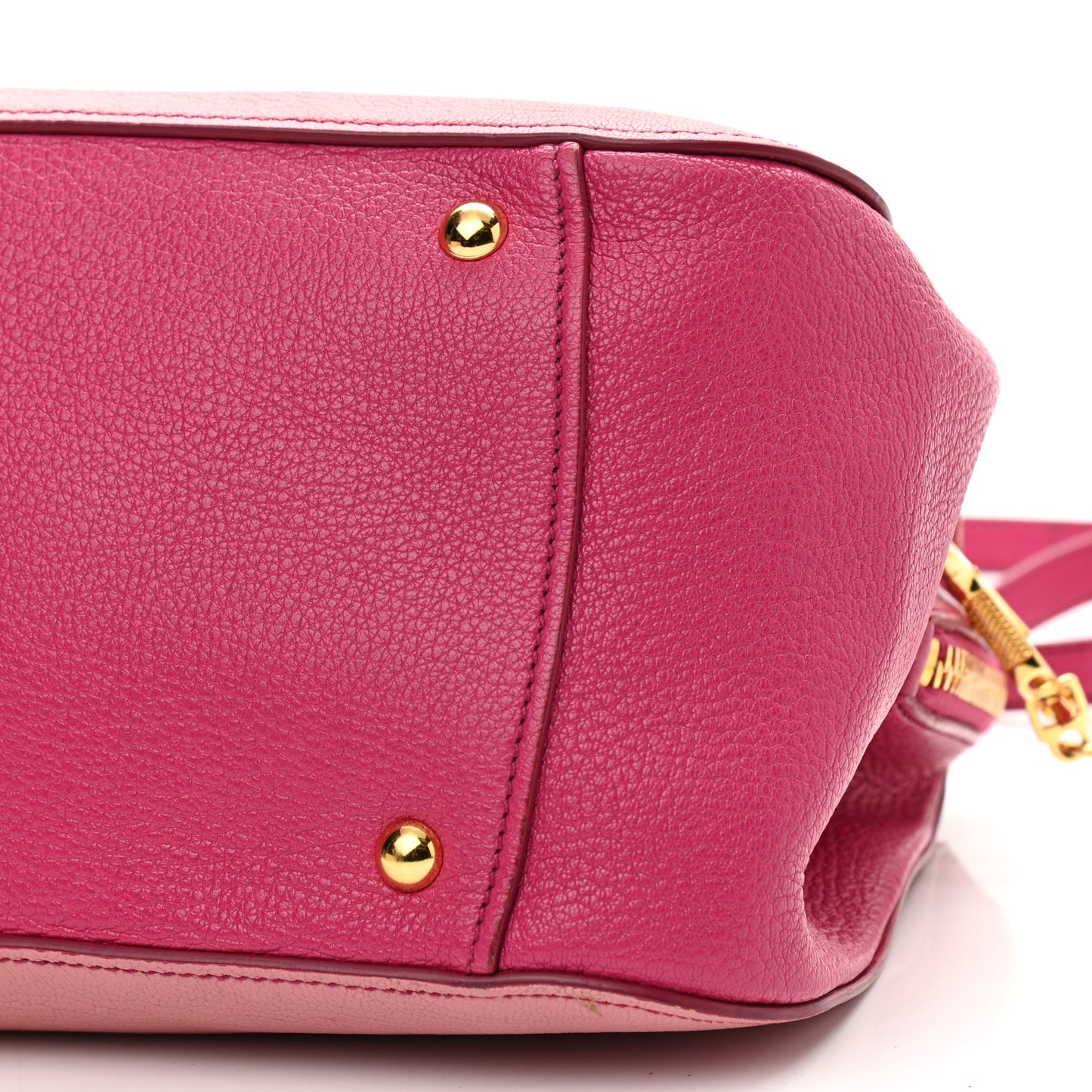 Goatskin Madras Bi-Color Bowling Bag Rosa Peonia