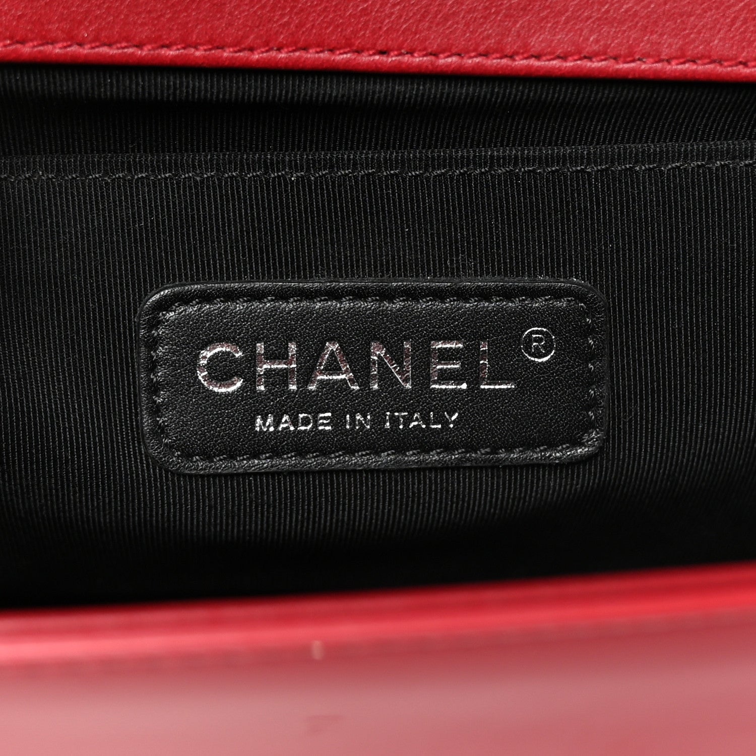 Chanel Patent Calfskin Quilted Medium Plexiglass Boy Flap Red 6 of 10