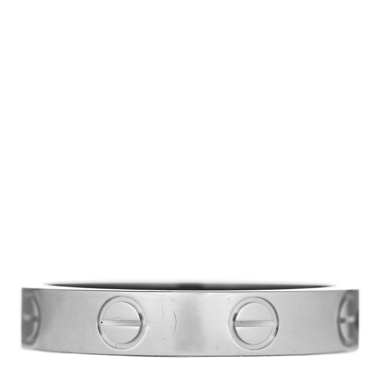 18K White Gold 3.5mm LOVE Wedding Band Ring 53 6.25