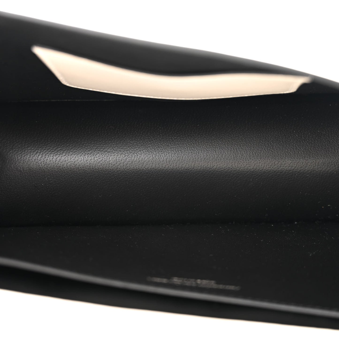 Calfskin Slash Knuckle Shoulder Bag Black Ivory