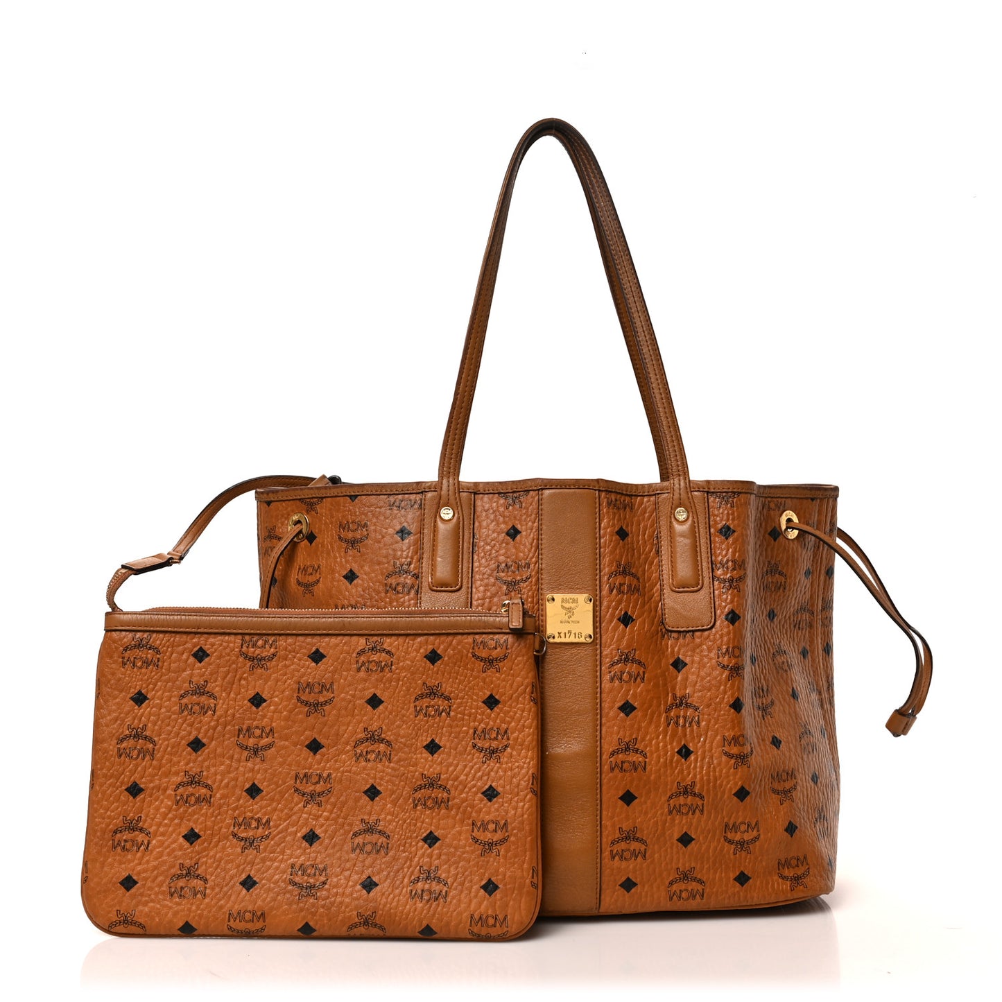 Visetos Large Liz Reversible Shopper Tote Cognac