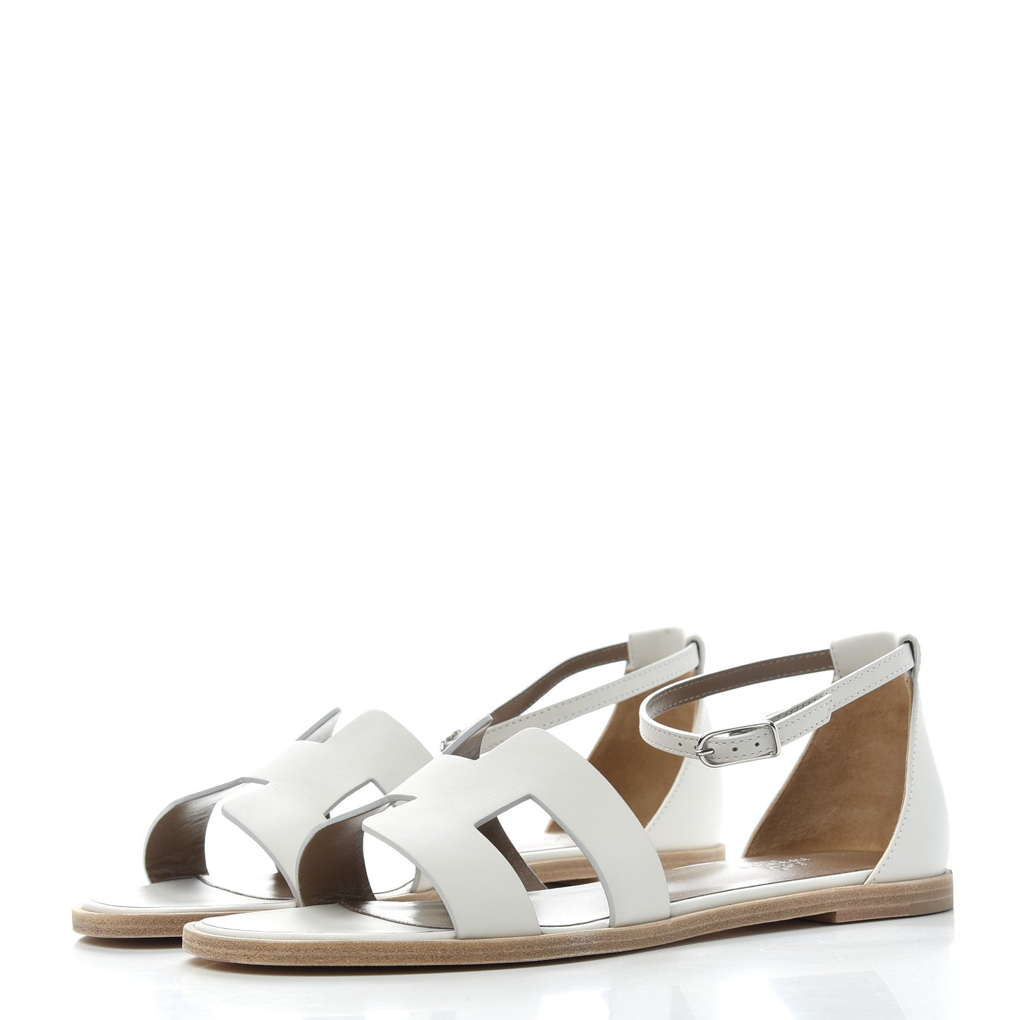 Calfskin Santorini Sandals 39 White