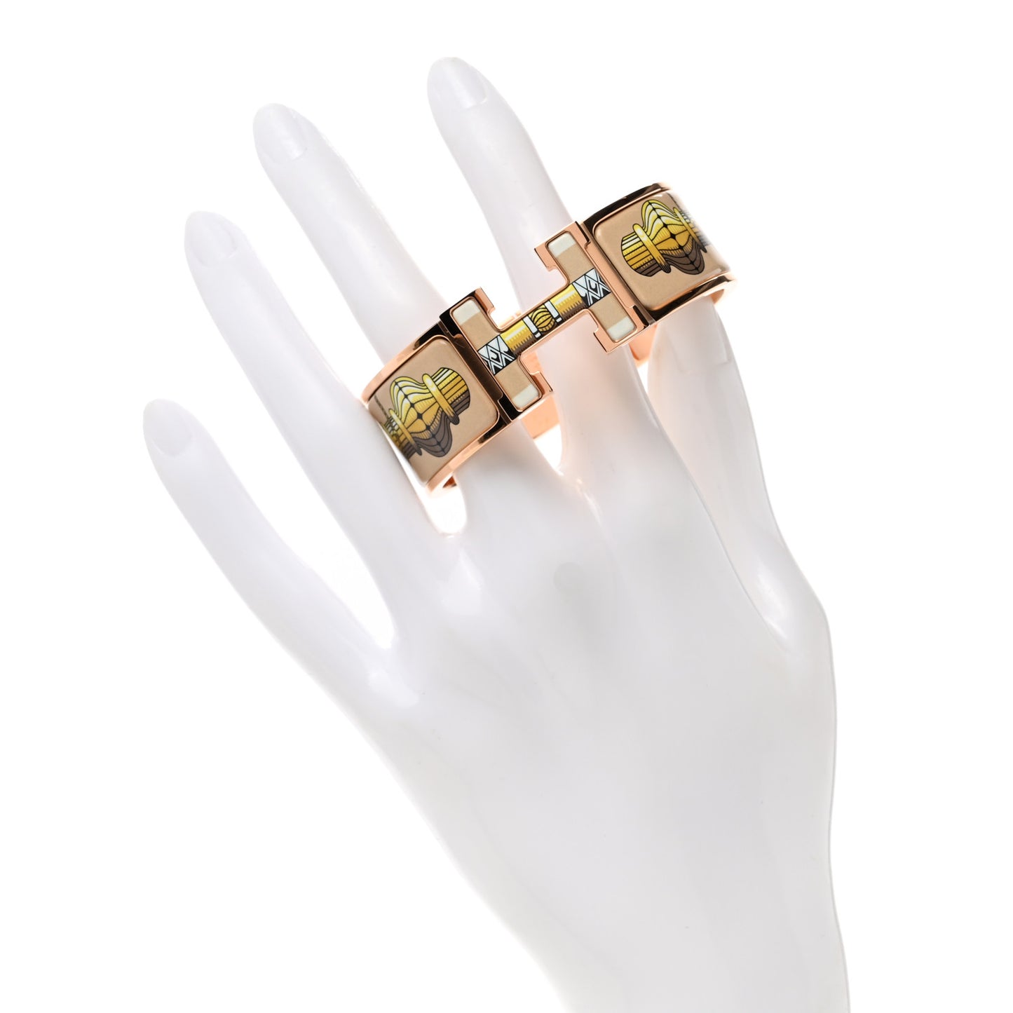 Enamel Wide Print Cliquetis Clic Clac H Bracelet GM Songe Nuit