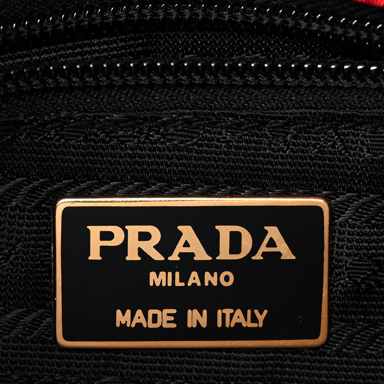 Prada Tessuto Nylon Chain Shoulder Bag Rosso 5 of 8