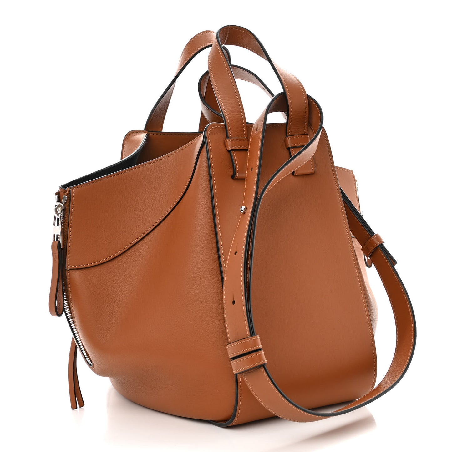 Calfskin Small Hammock Shoulder Bag Tan