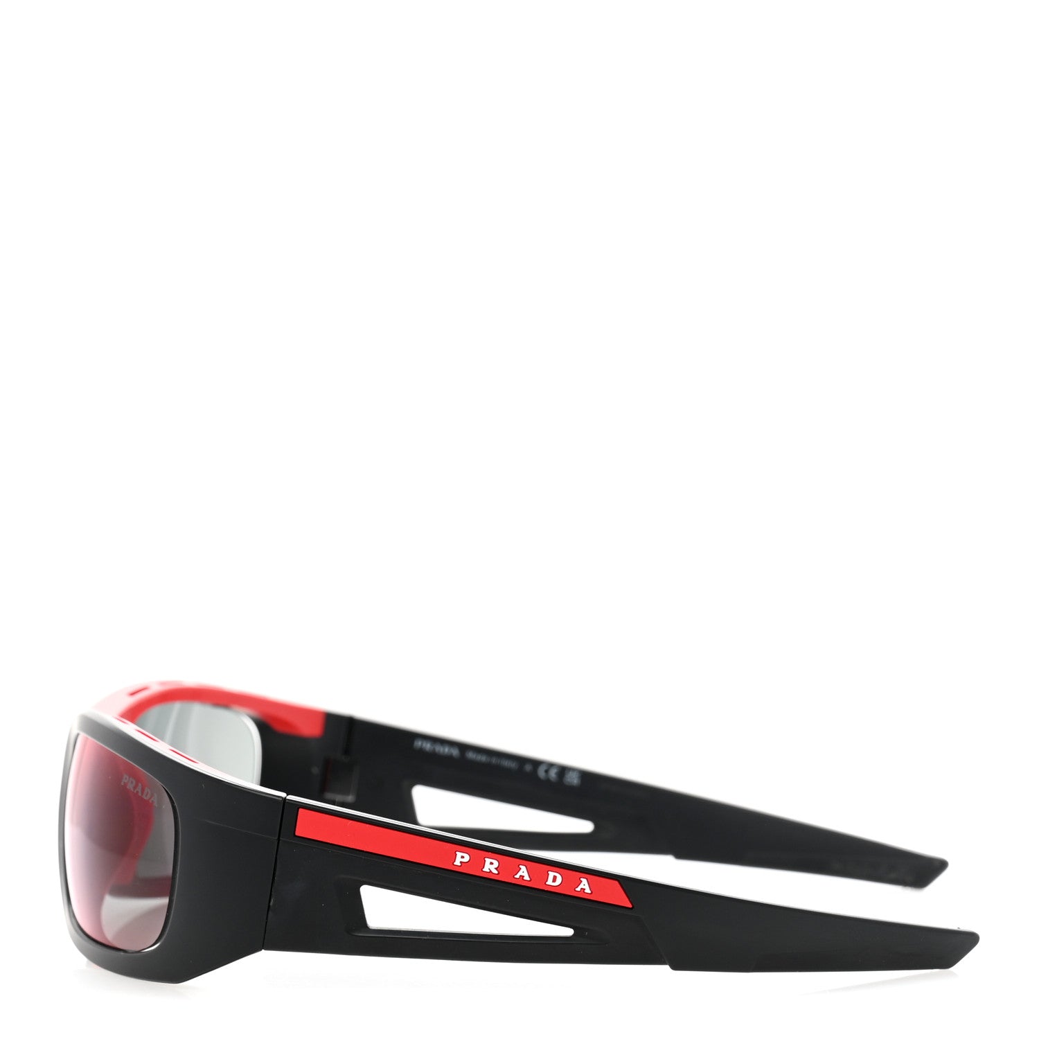 Prada Metal Rubber Linea Rossa Sport Sunglasses SPS 02Y Black 3 of 8