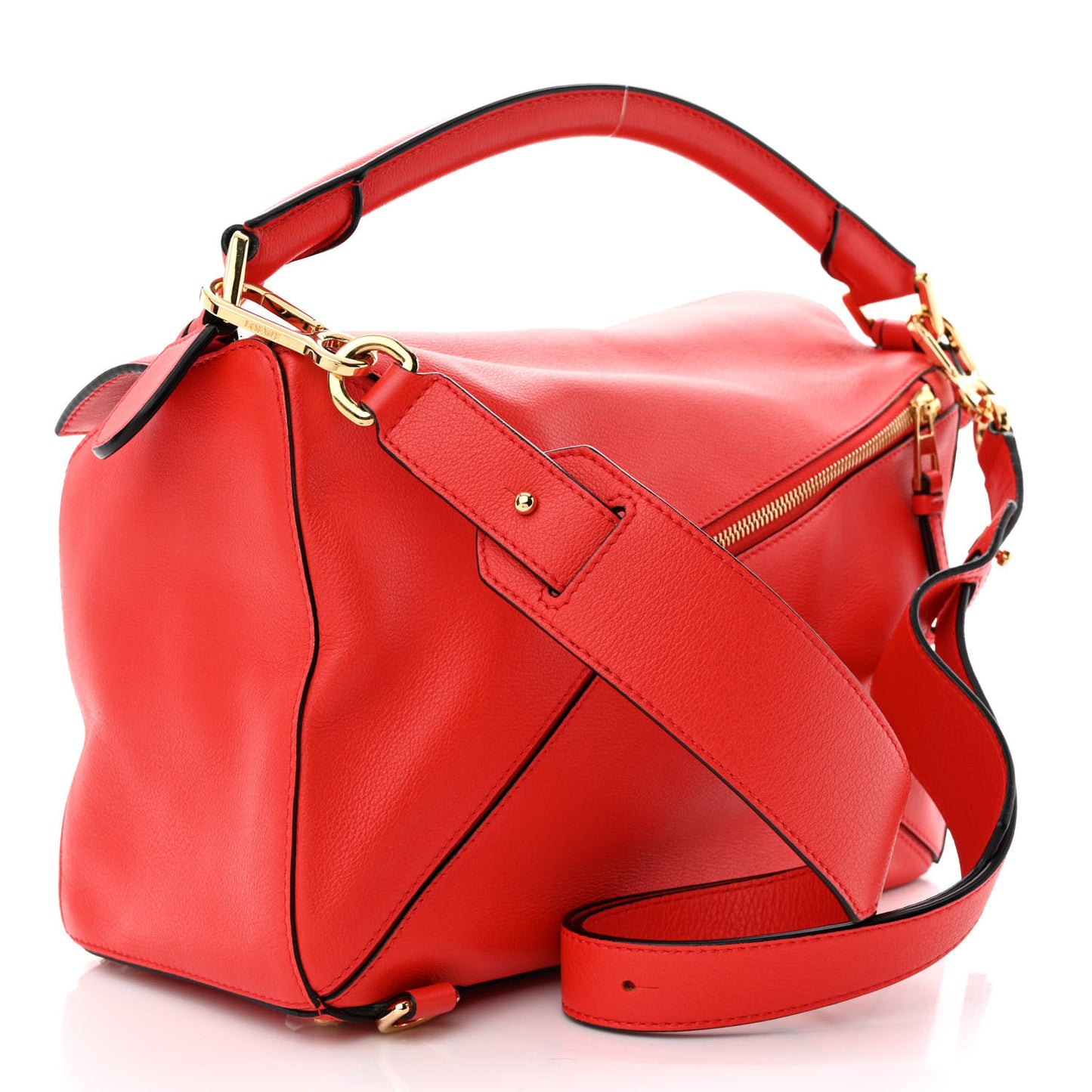 Calfskin Medium Puzzle Bag Scarlet