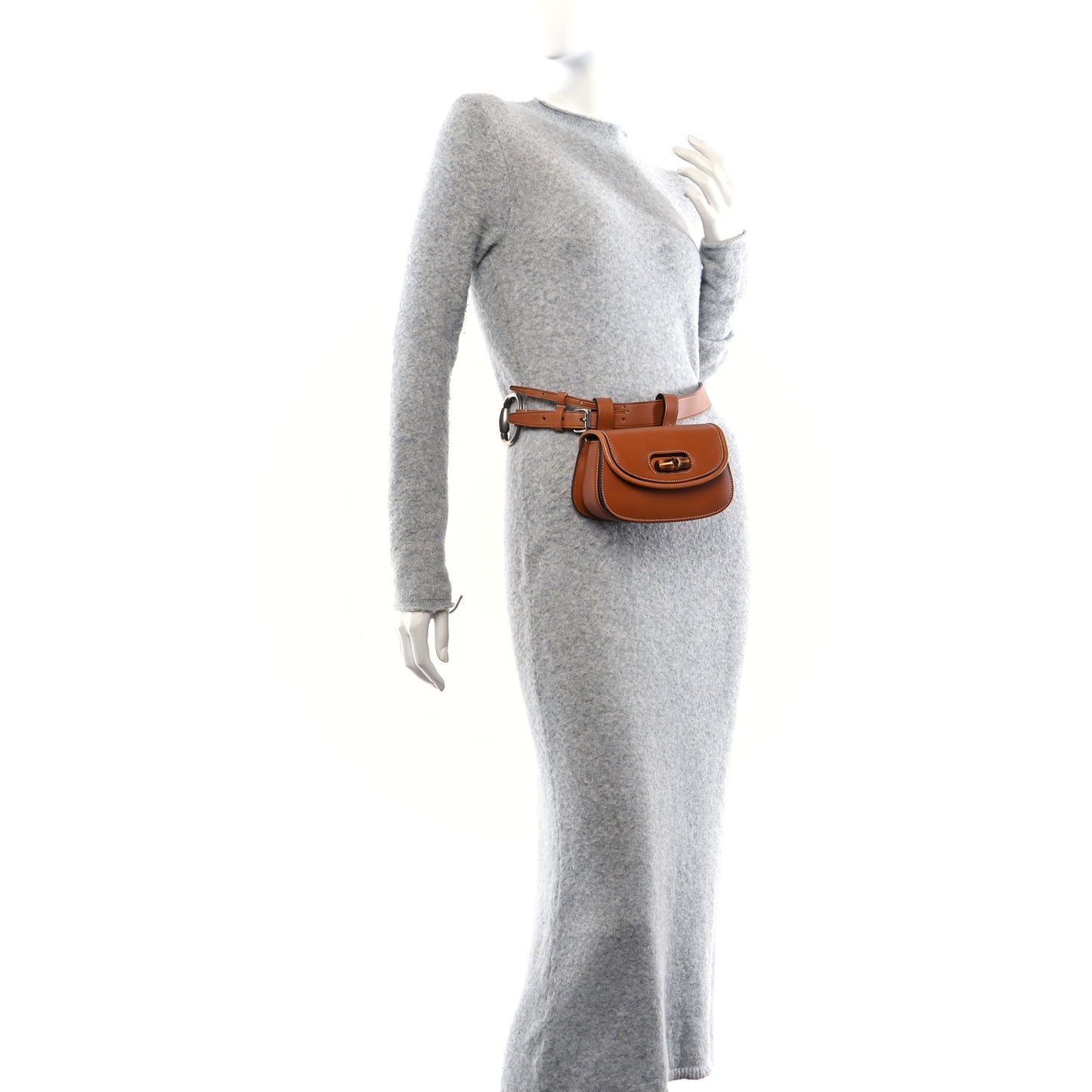 Calfskin Bamboo Mini 1947 Belt Bag 75 30 Brown