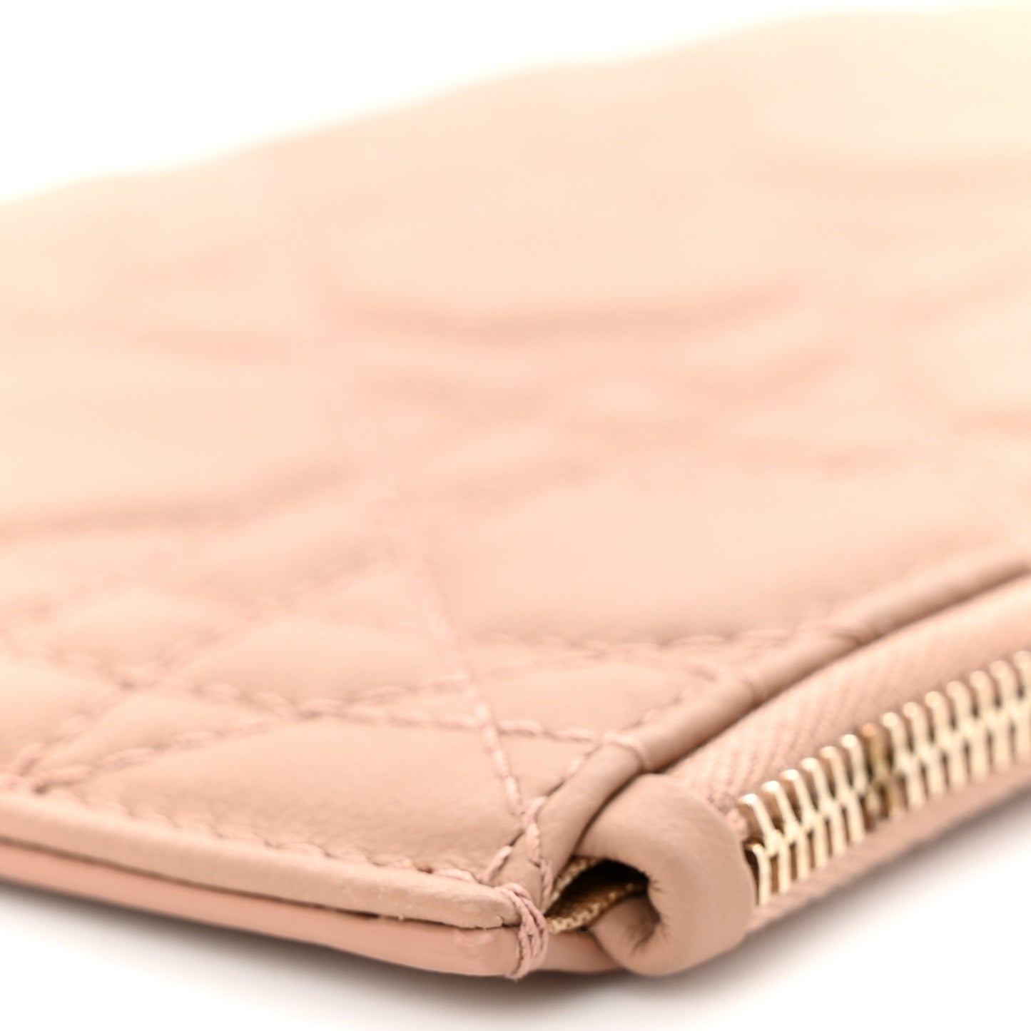 Ultra Matte Calfskin Lady Dior Long Wallet With Strap Beige