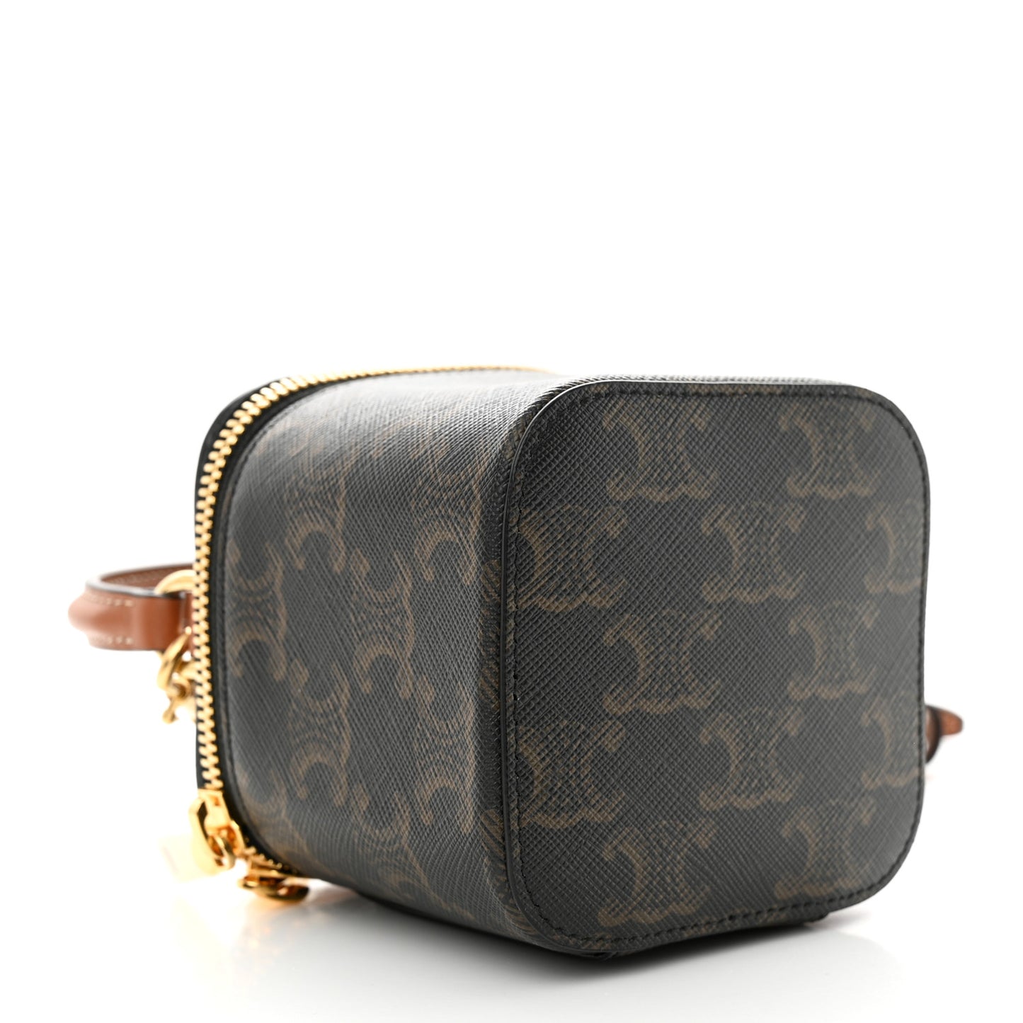 Triomphe Canvas Calfskin Mini Vanity Case Tan