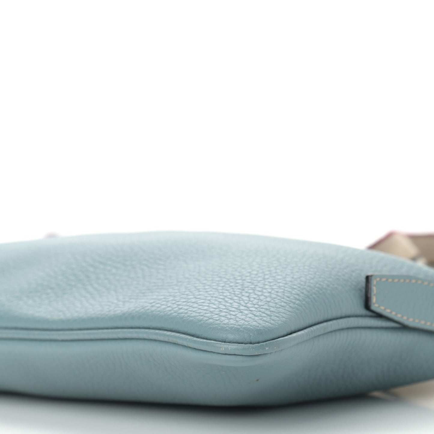 Grainy Calfskin Crossbody Bag Light Blue