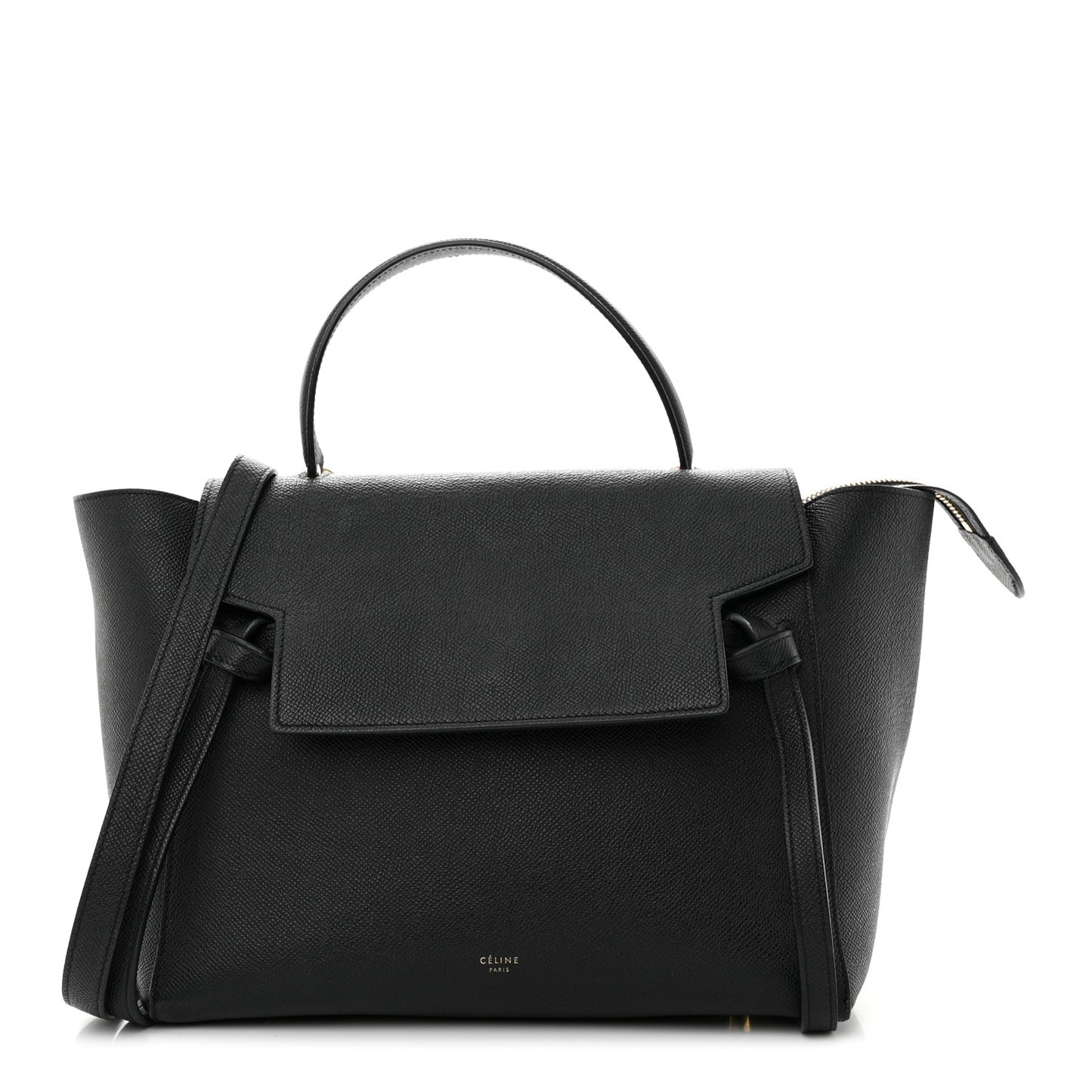 Grained Calfskin Mini Belt Bag Black
