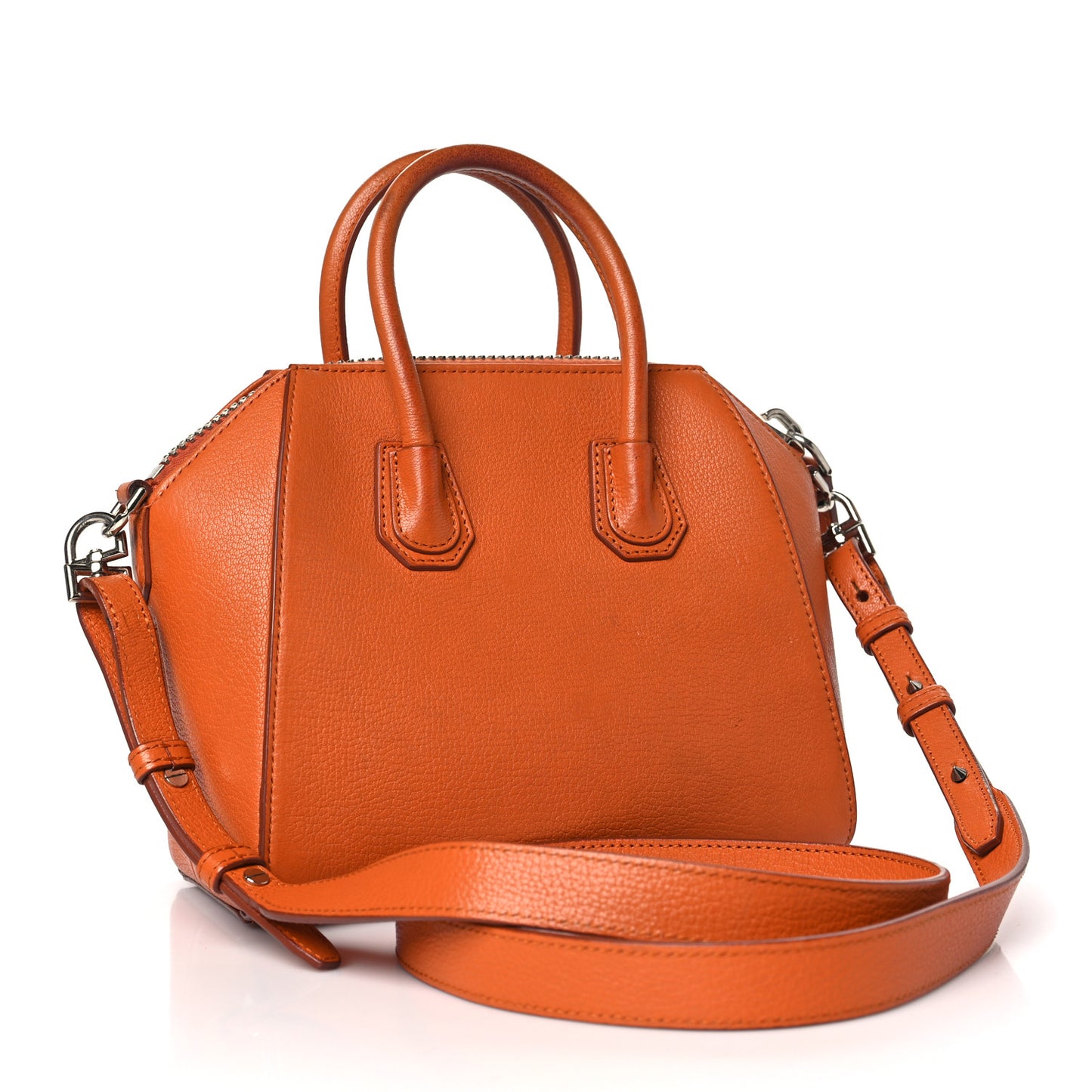 Sugar Goatskin Mini Antigona Rust