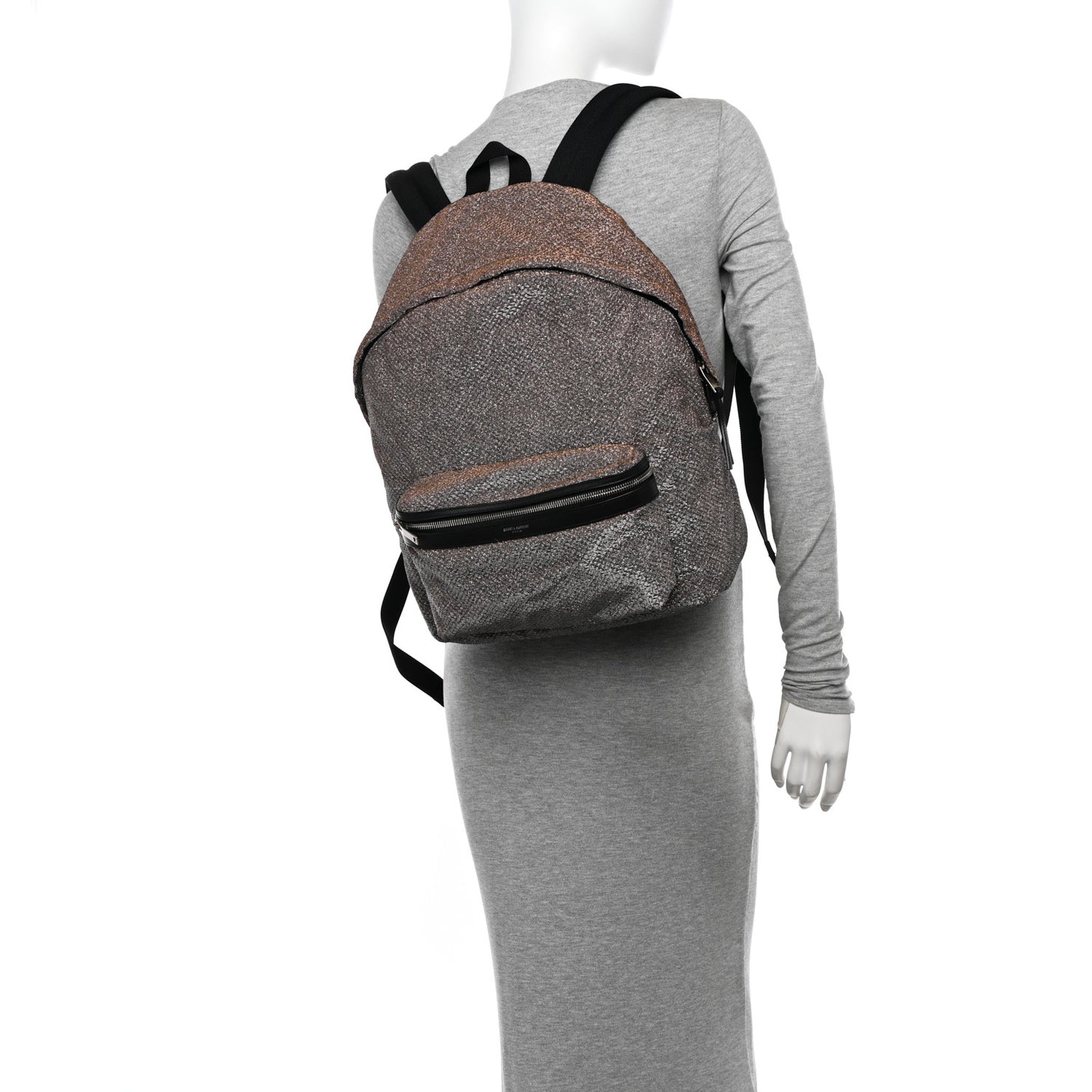 Glitter Canvas City Backpack Bronze