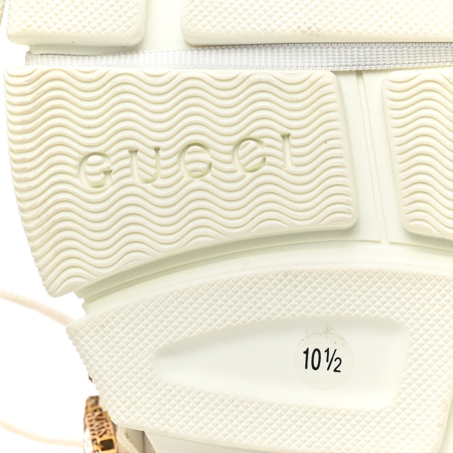 Gucci X SEGA Mesh Calfskin Suede Removable Crystals Mens Flashtrek Sneakers 10.5 Great White 6 of 7