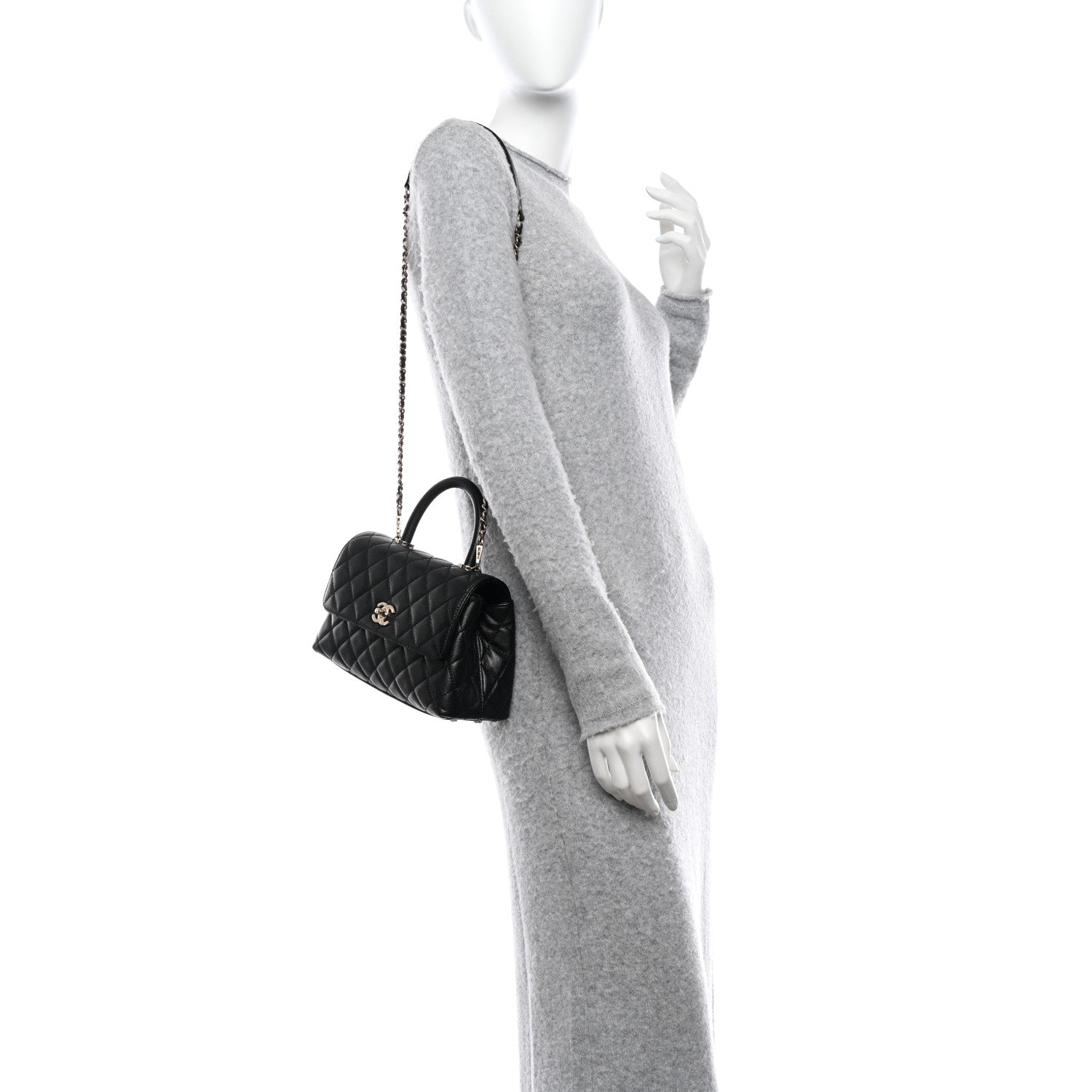 Chanel Caviar Quilted Mini Coco Handle Flap Black 2 of 13