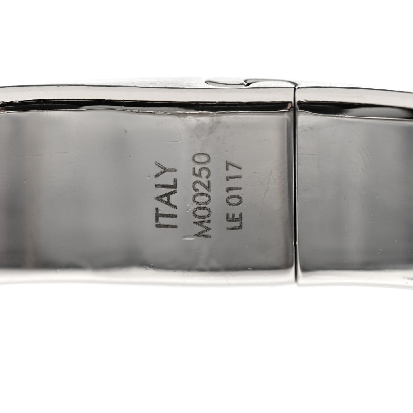 Brass Palladium Plated Nanogram Cuff M Silver