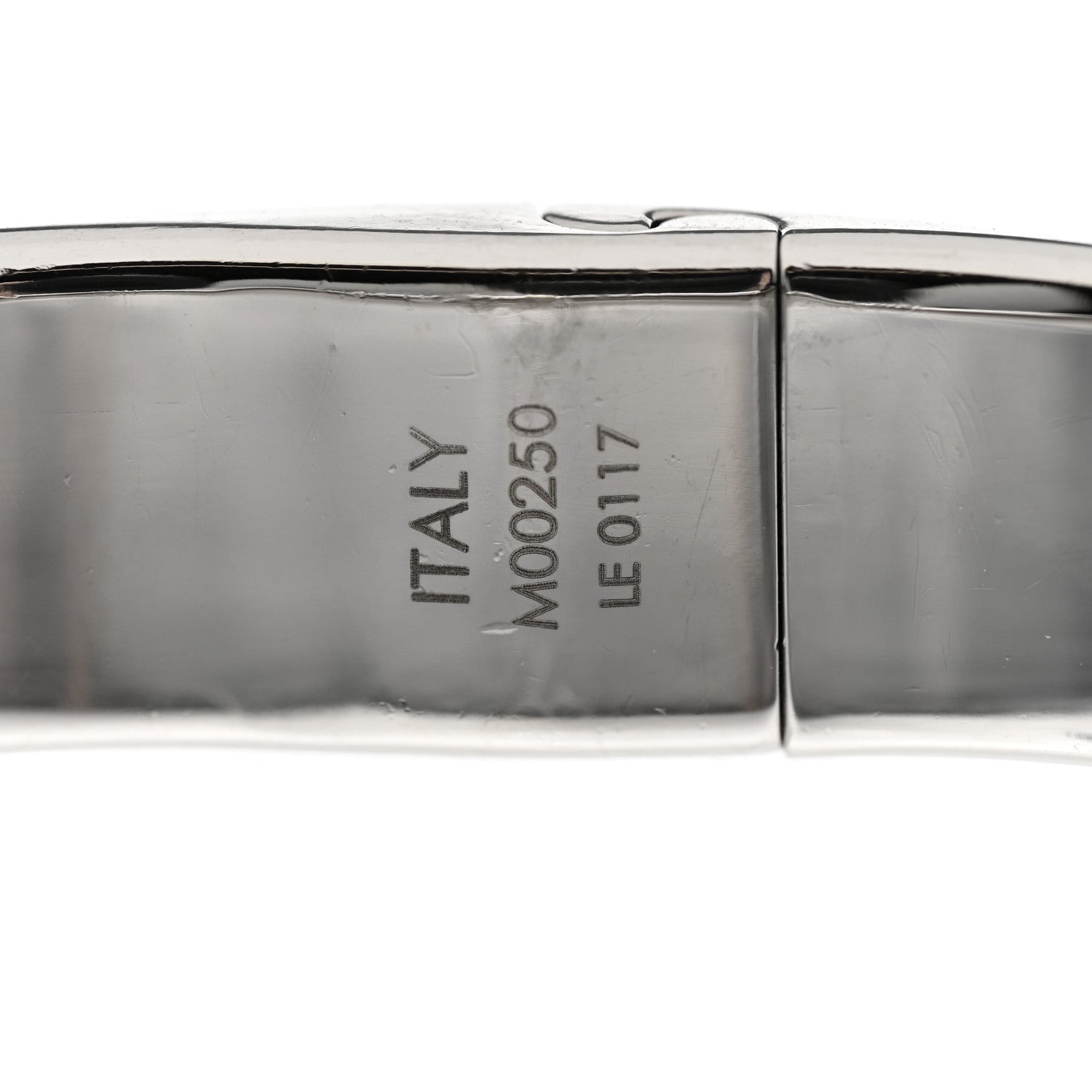 Louis Vuitton Brass Palladium Plated Nanogram Cuff M Silver 6 of 6