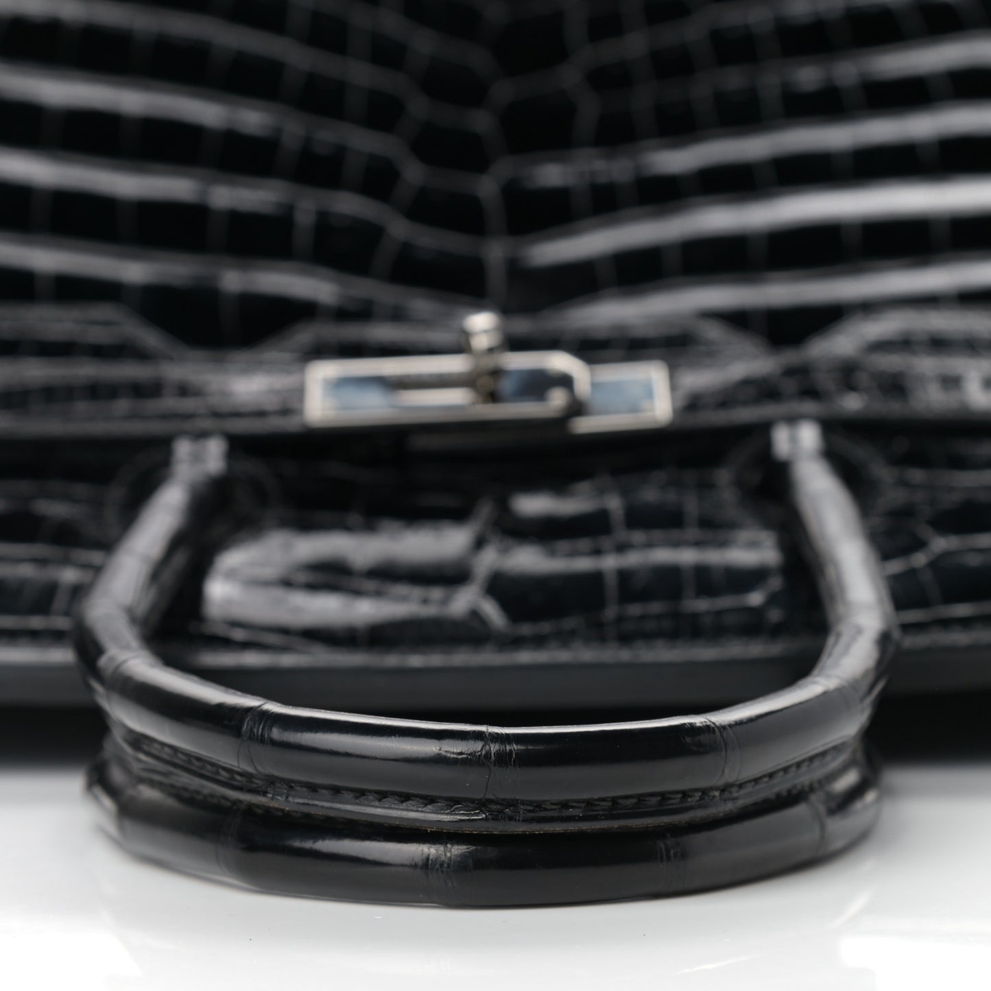 Shiny Niloticus Crocodile Birkin 35 Black