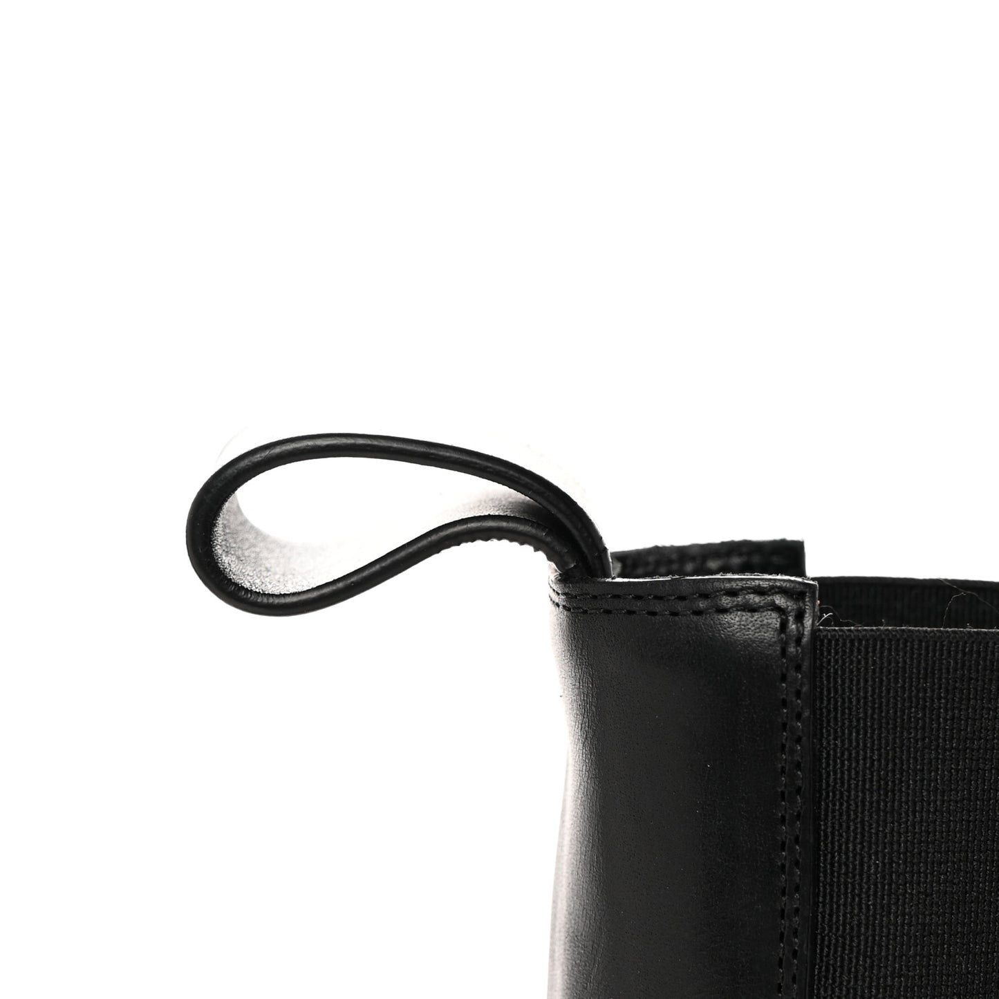 Calfskin The Tire Chelsea Boots 35.5 Black Peachy