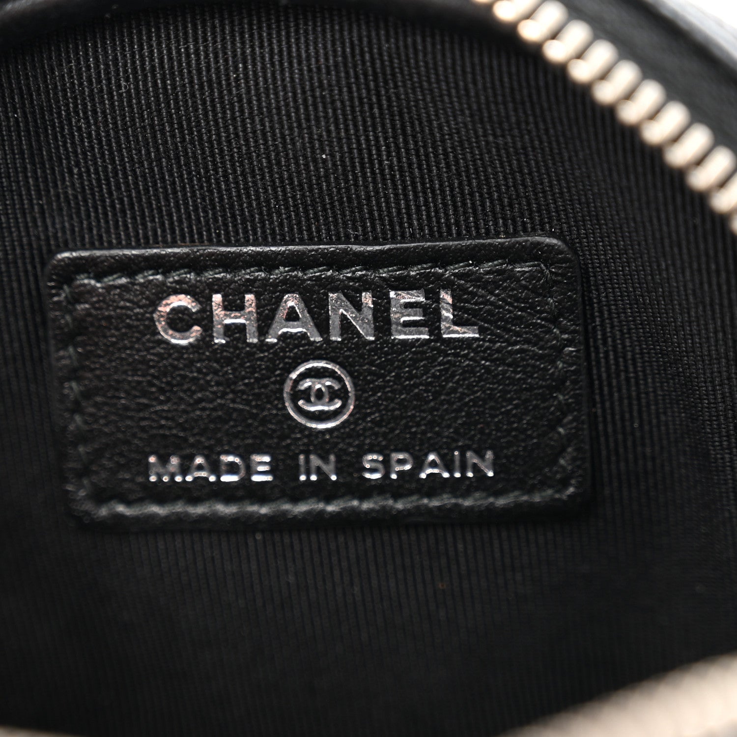 Chanel Iridescent Caviar Quilted Zip Around Classic Coin Purse Black 6 of 9