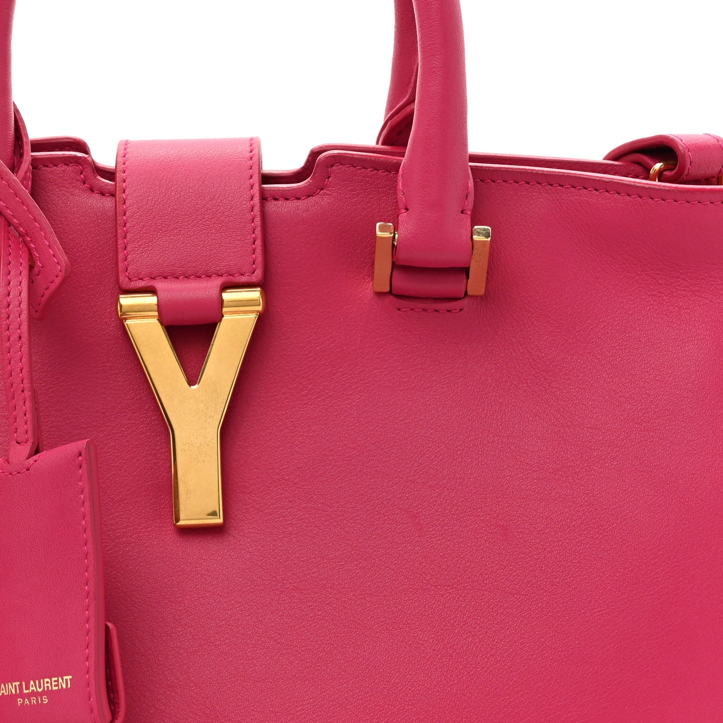Calfskin Small Classic Y Cabas Fuchsia
